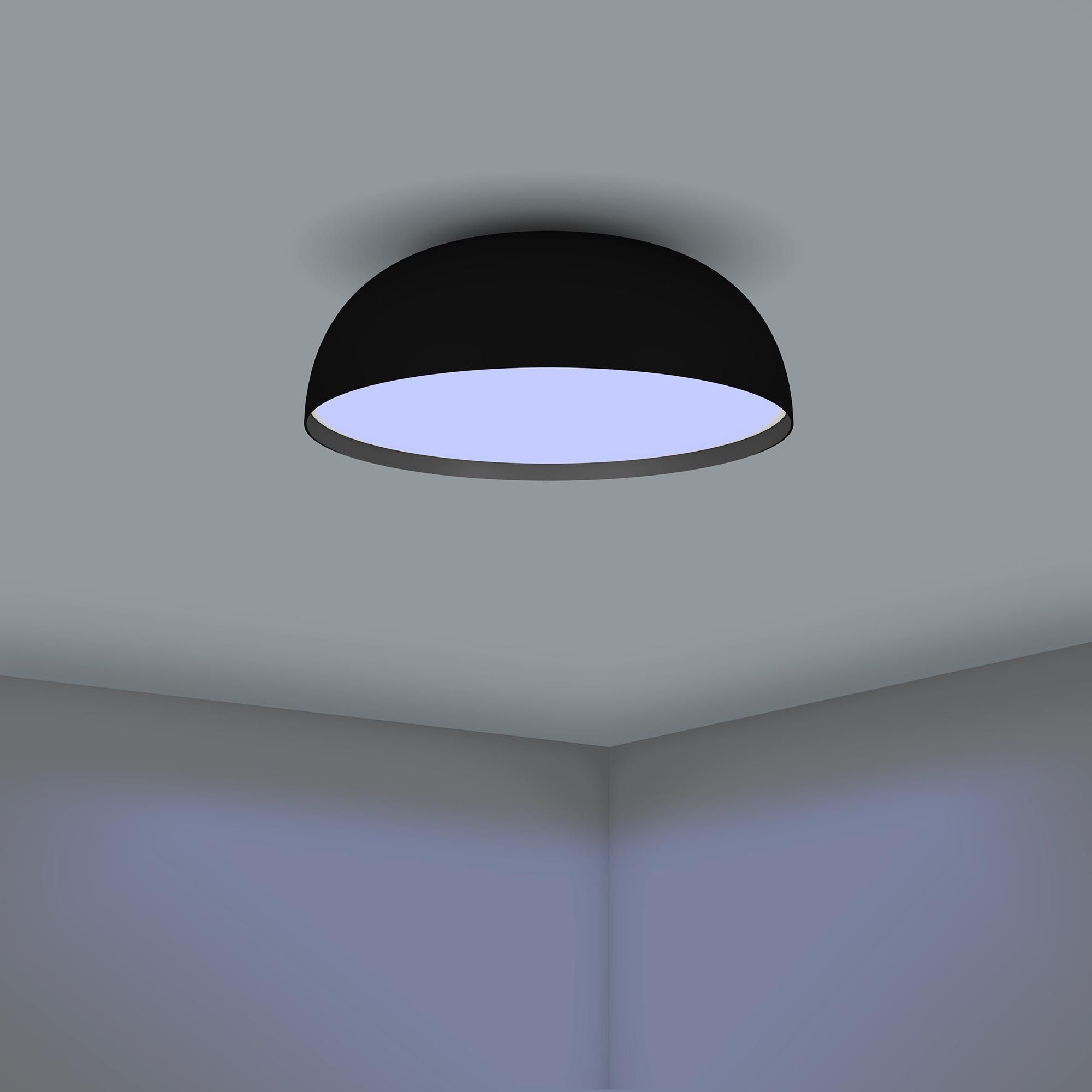 Plafonnier LED dimmable connecté TOLLOS-Z noir/blanc Ø40cm