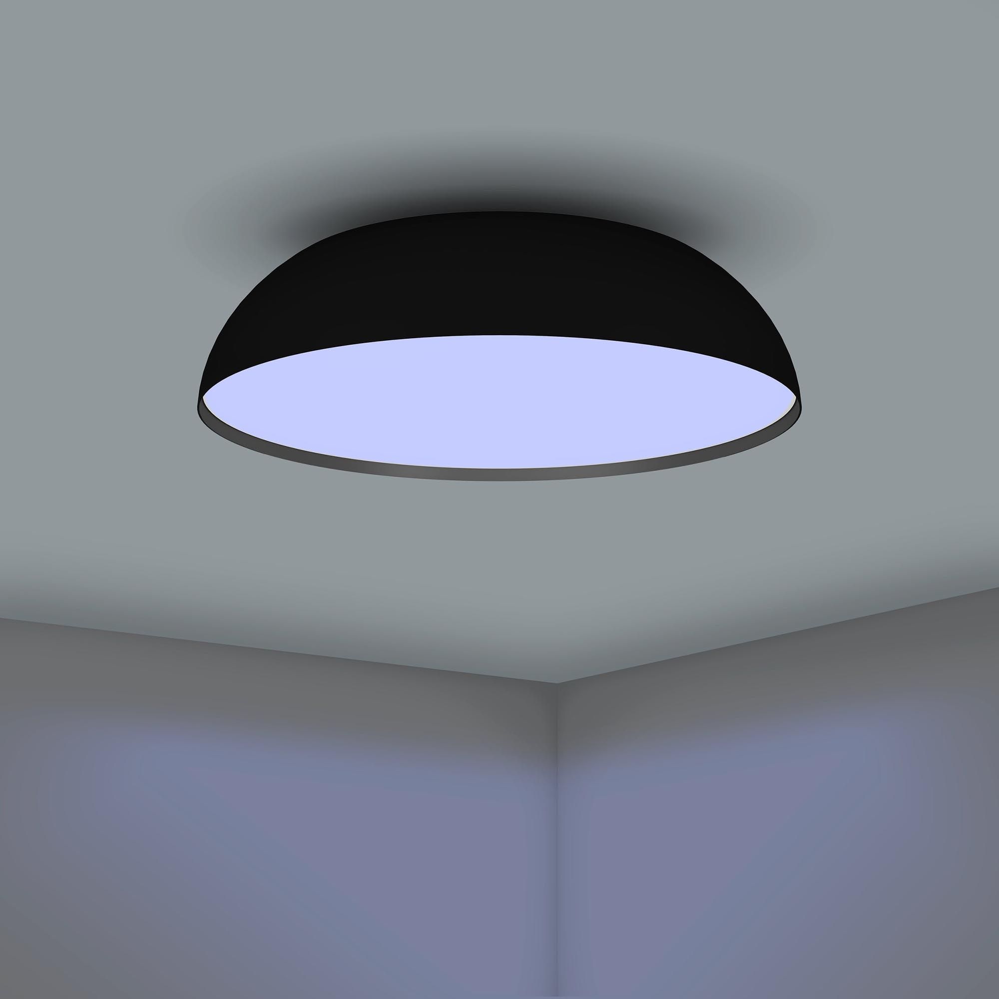 Plafonnier LED dimmable connecté TOLLOS-Z noir/blanc Ø55cm