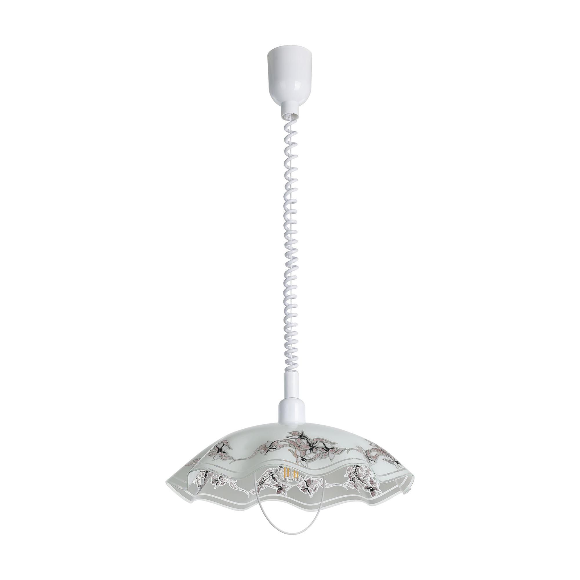 Suspension VETRO verre blanc Ø42cm