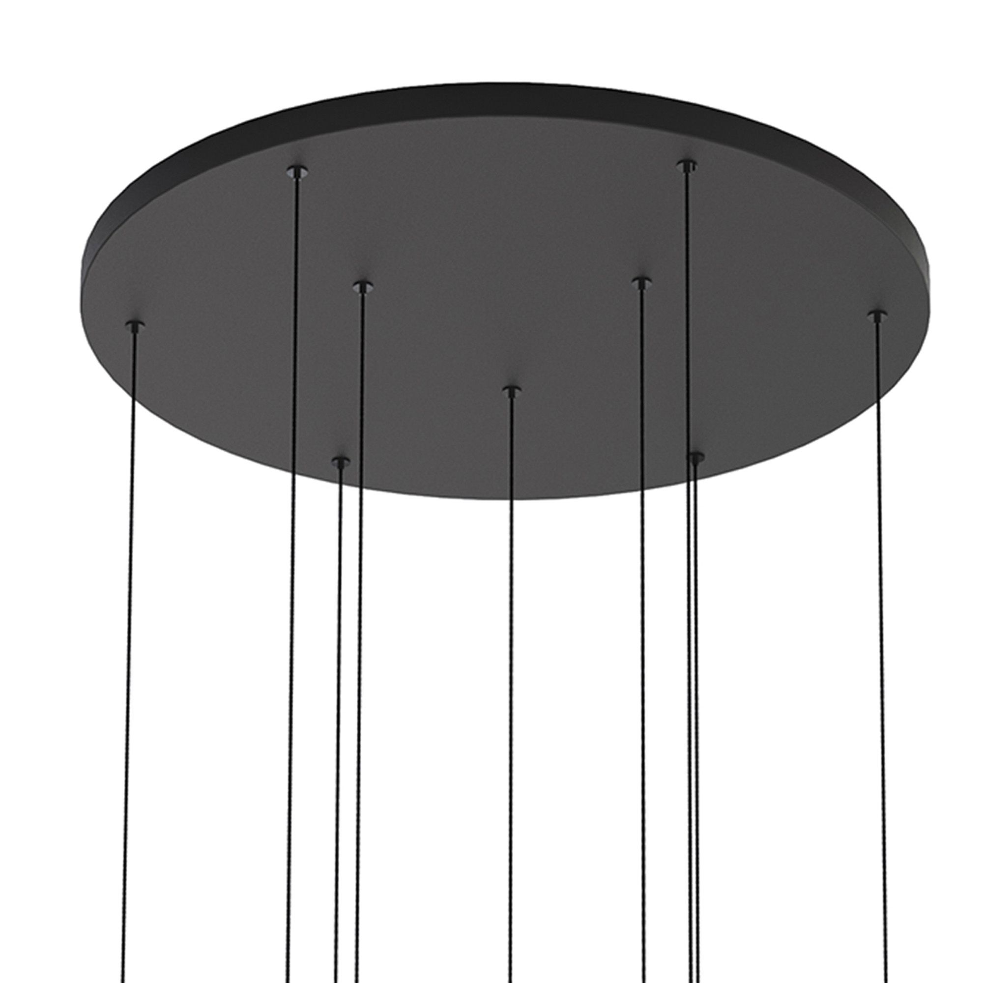 Suspension LED dimmable TOULOUSE noir/doré Ø60cm