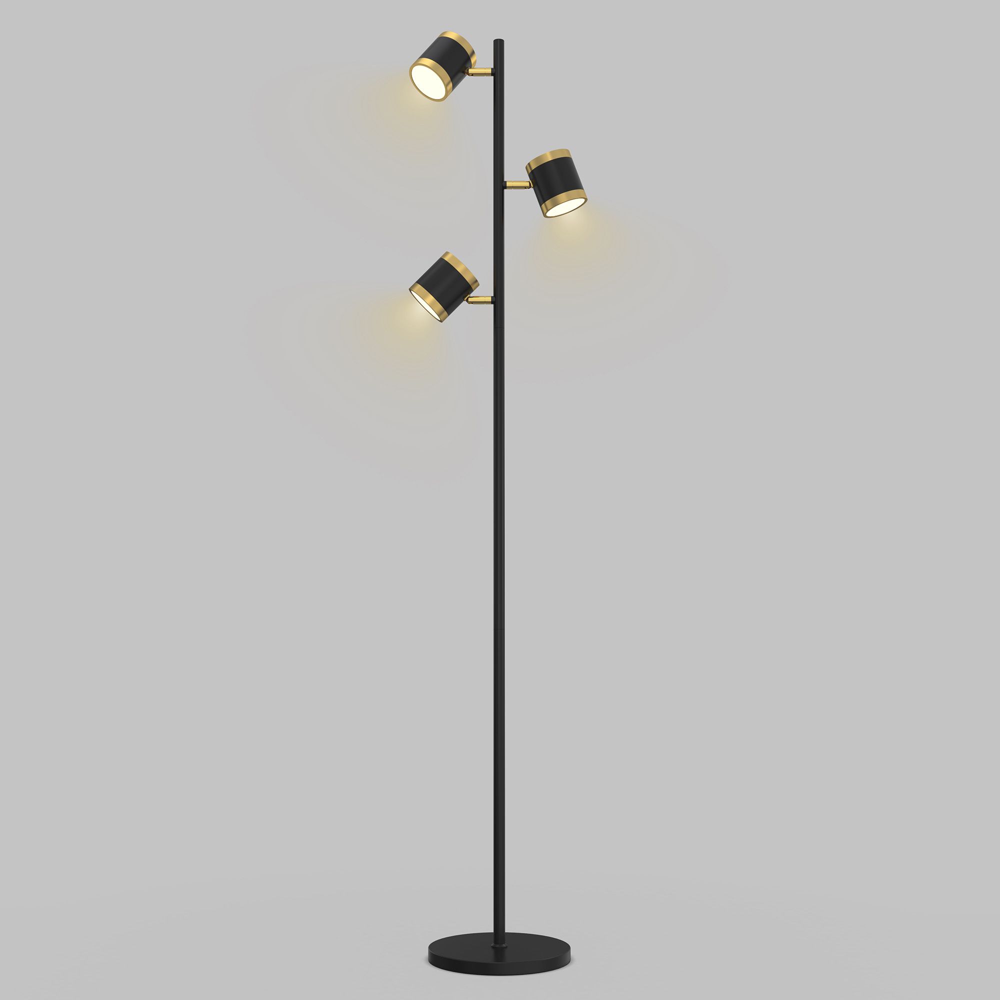 Lampadaire LED dimmable TOULOUSE noir/doré H153cm