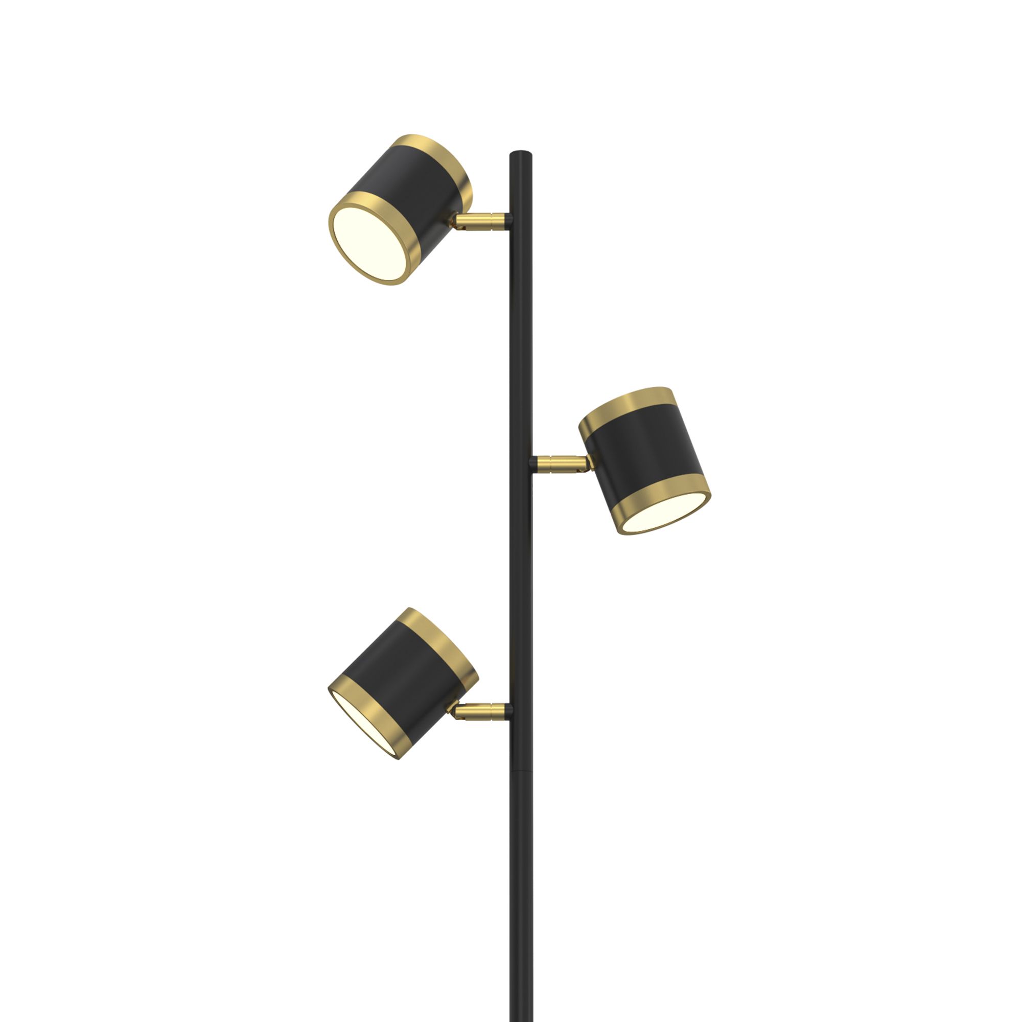 Lampadaire LED dimmable TOULOUSE noir/doré H153cm