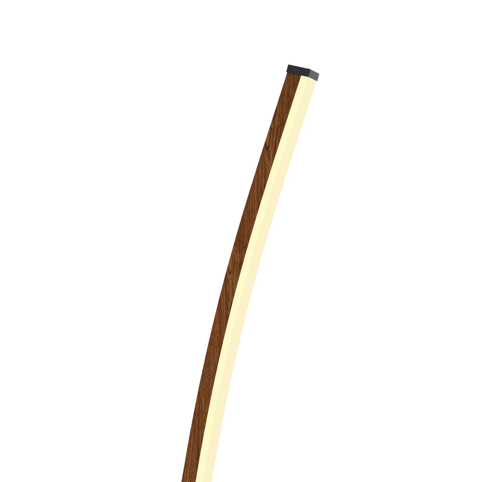 Lampadaire LED dimmable BOLOGNA noir/ bois H150cm