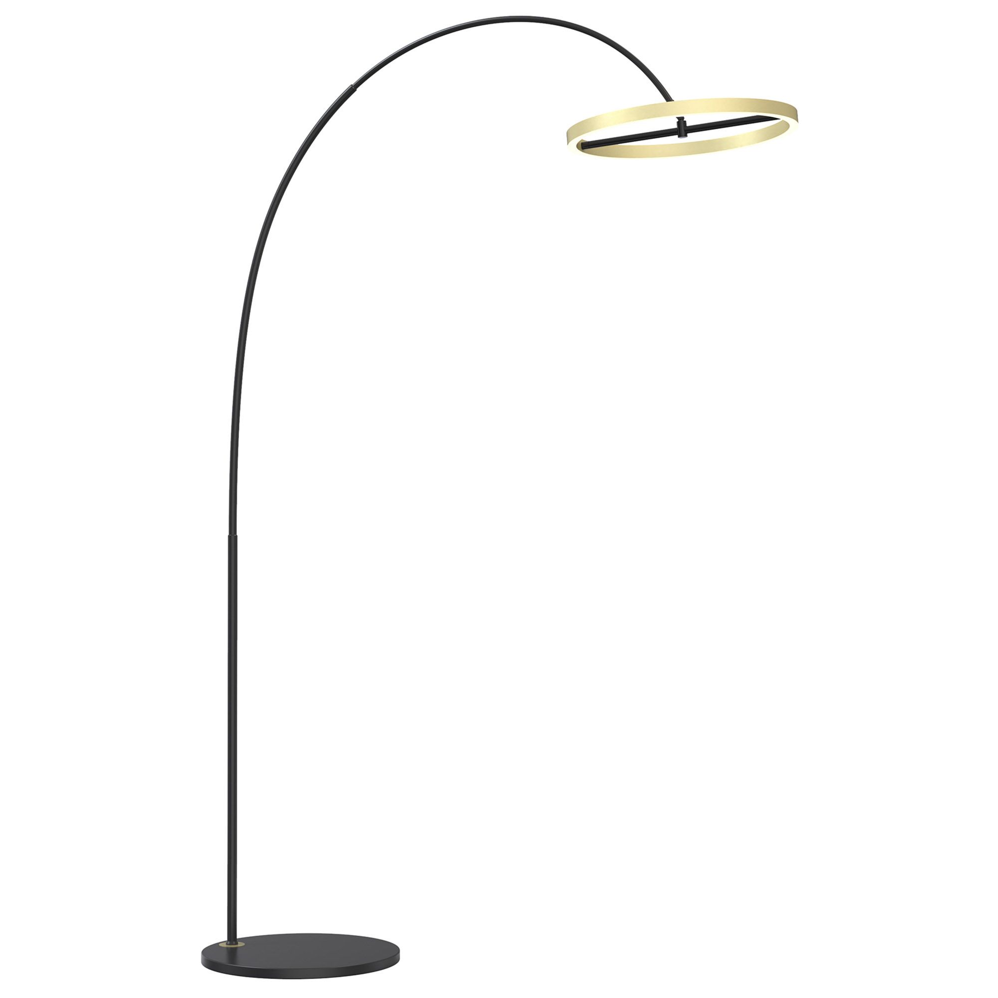 Lampadaire LED dimmable BREST noir/doré H180cm