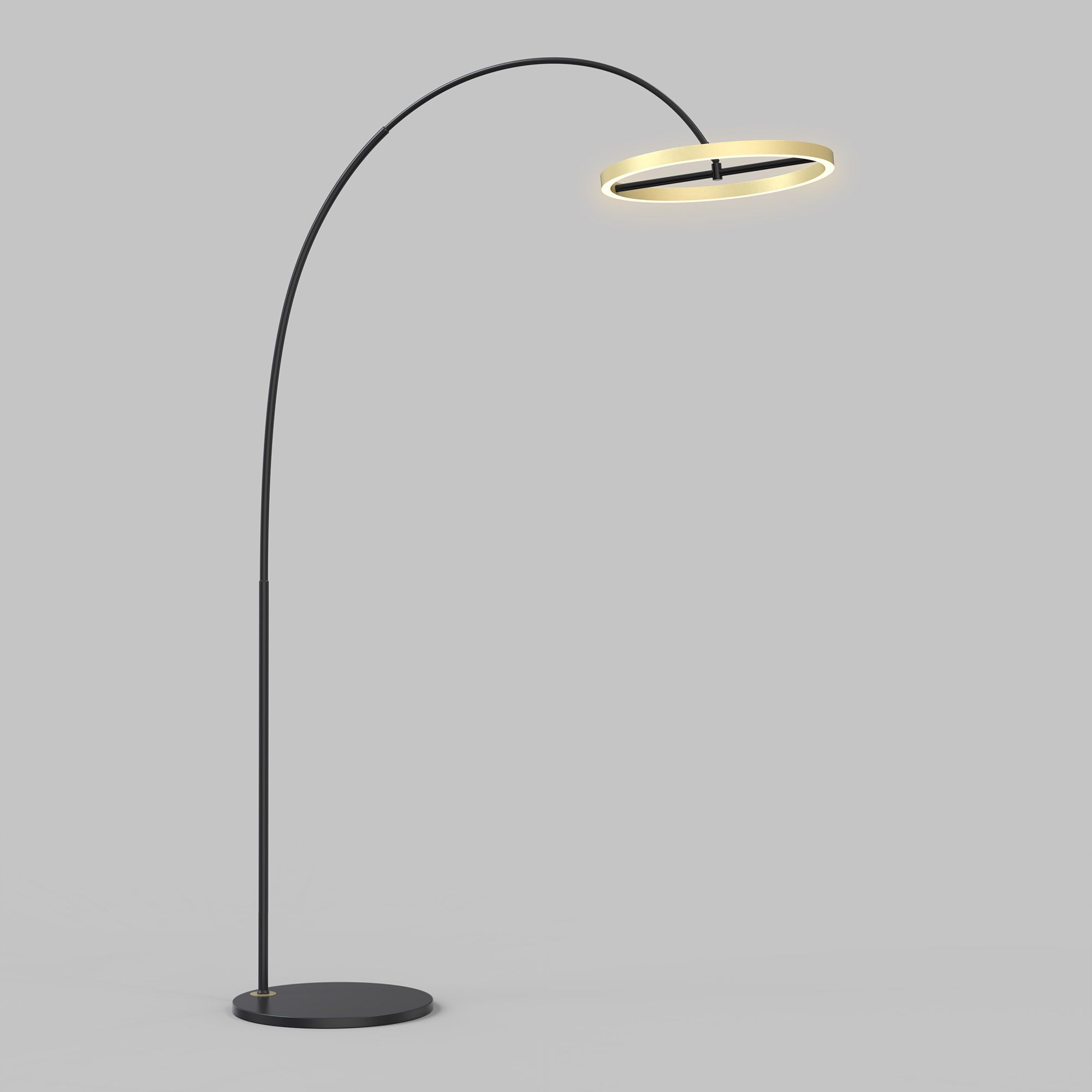 Lampadaire LED dimmable BREST noir/doré H180cm