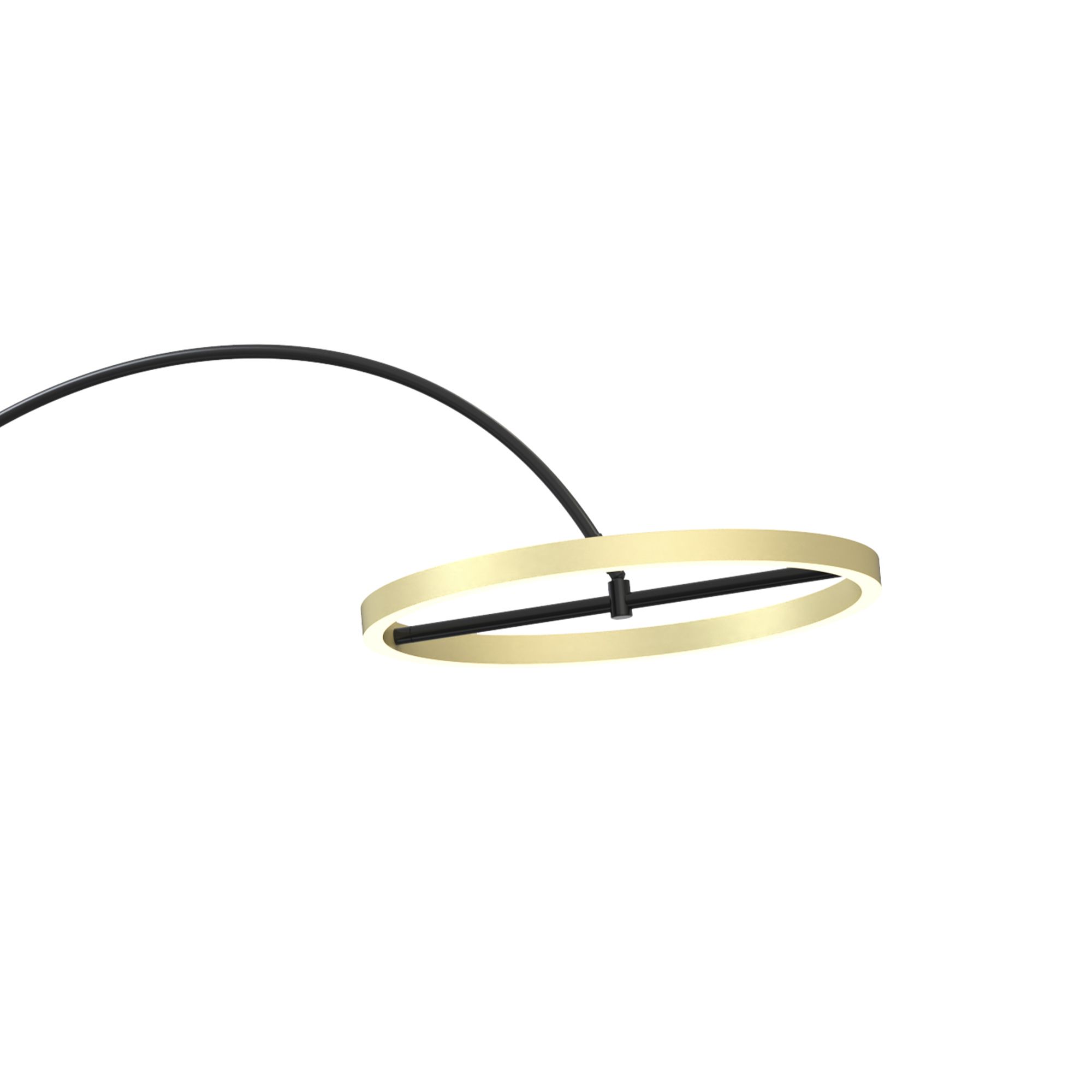 Lampadaire LED dimmable BREST noir/doré H180cm