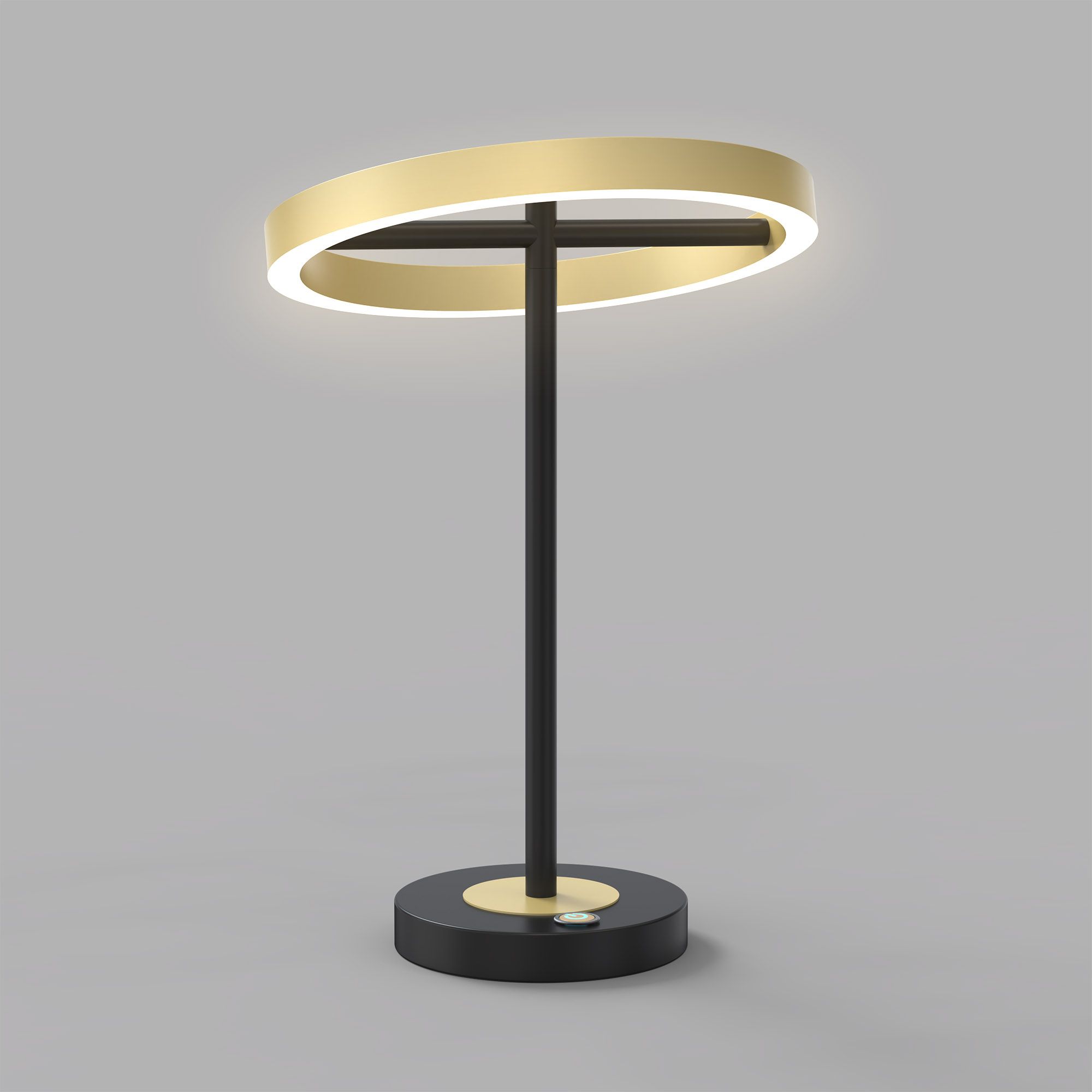 Lampe LED dimmable BREST noir/doré H38cm