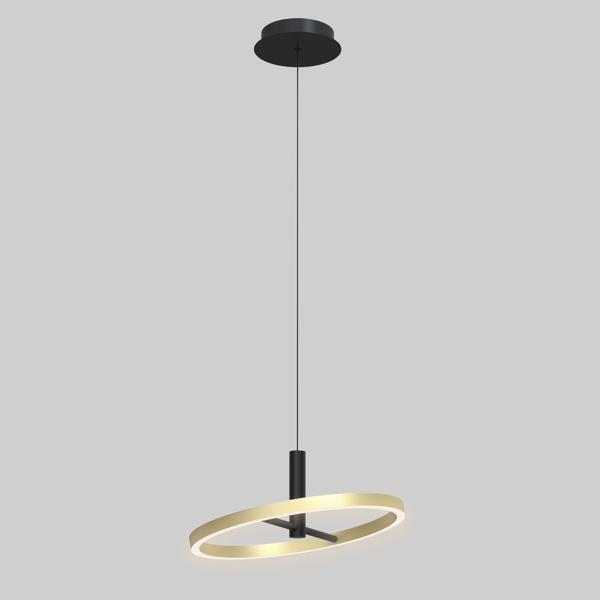 Suspension  LED dimmable BREST noir/doré Ø42cm