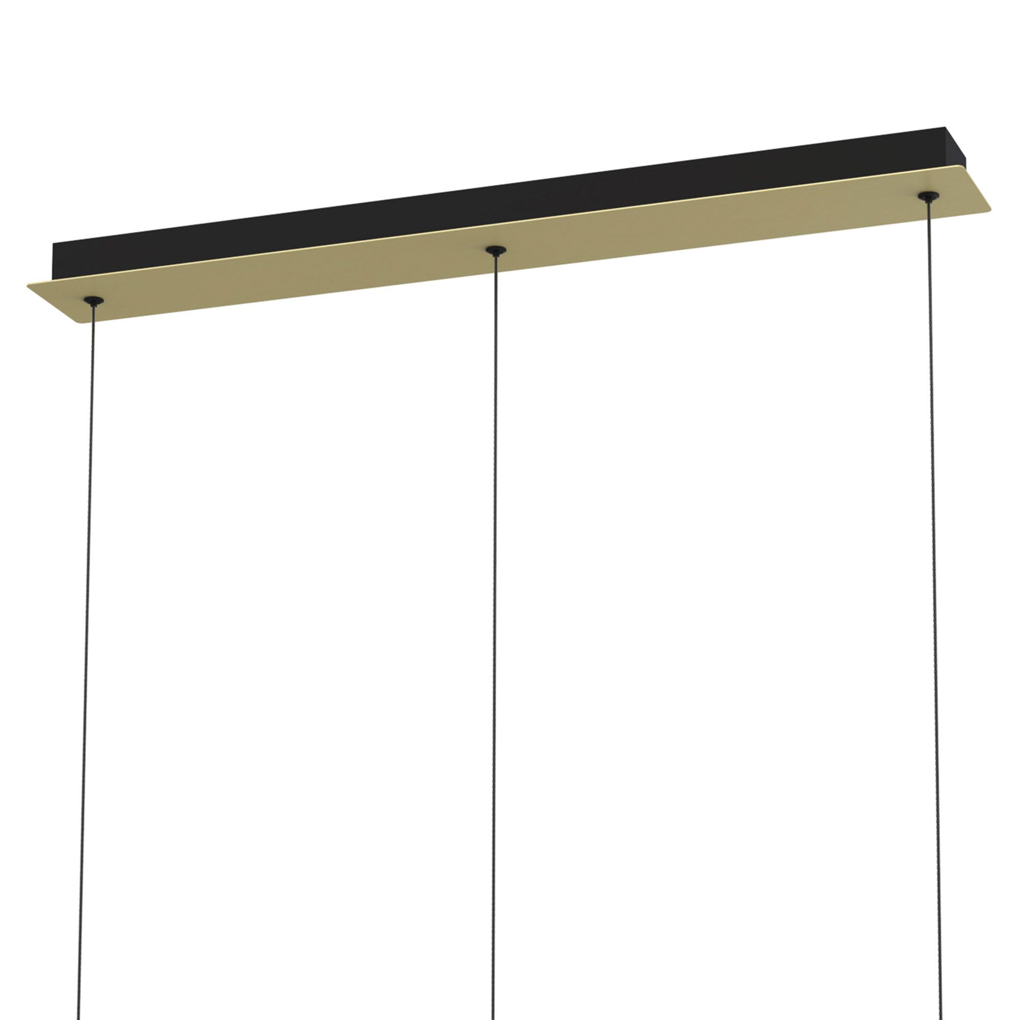 Suspension LED dimmable ROSCOFF noir /doré L90cm
