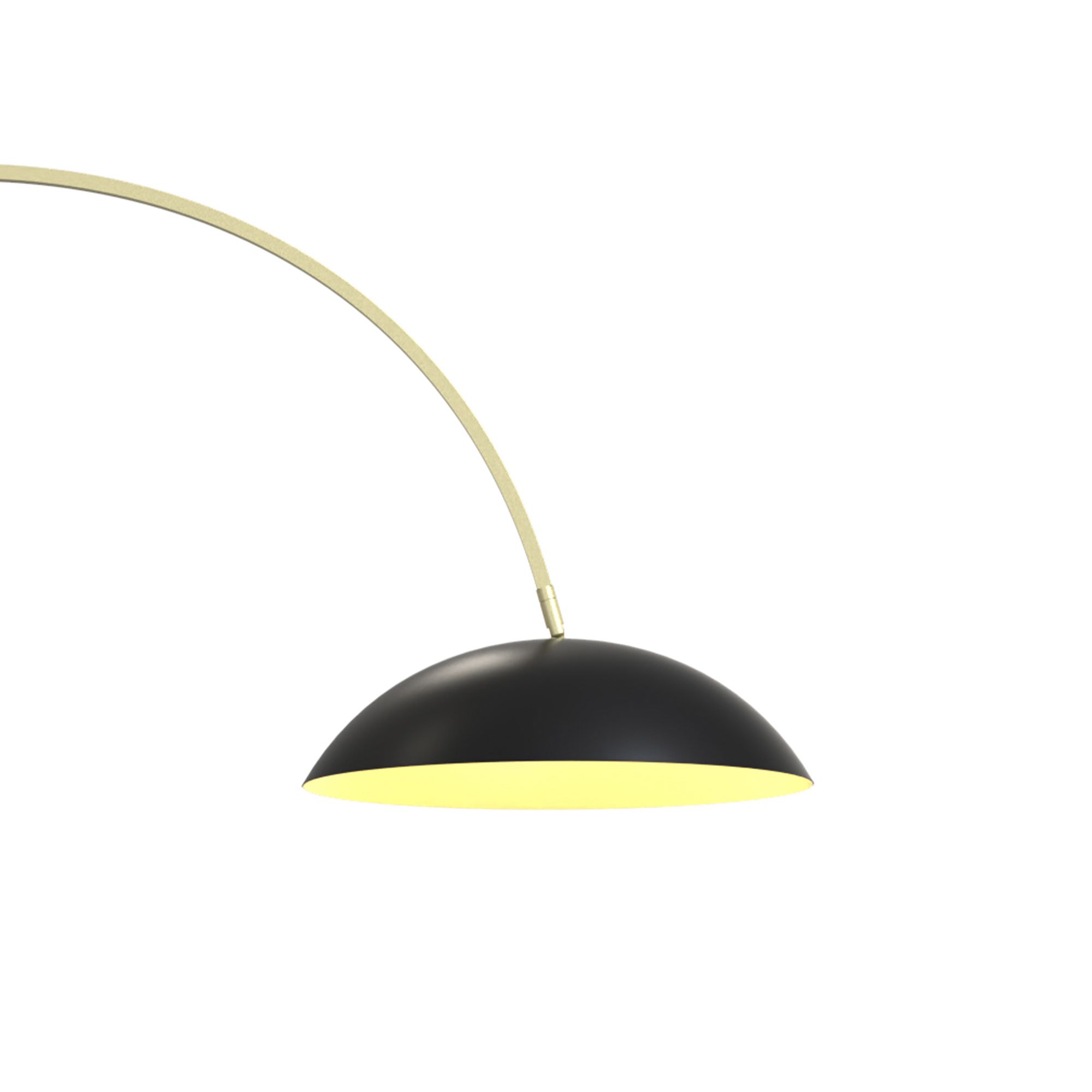 Lampadaire LED dimmable ROSCOFF noir/doré H180cm
