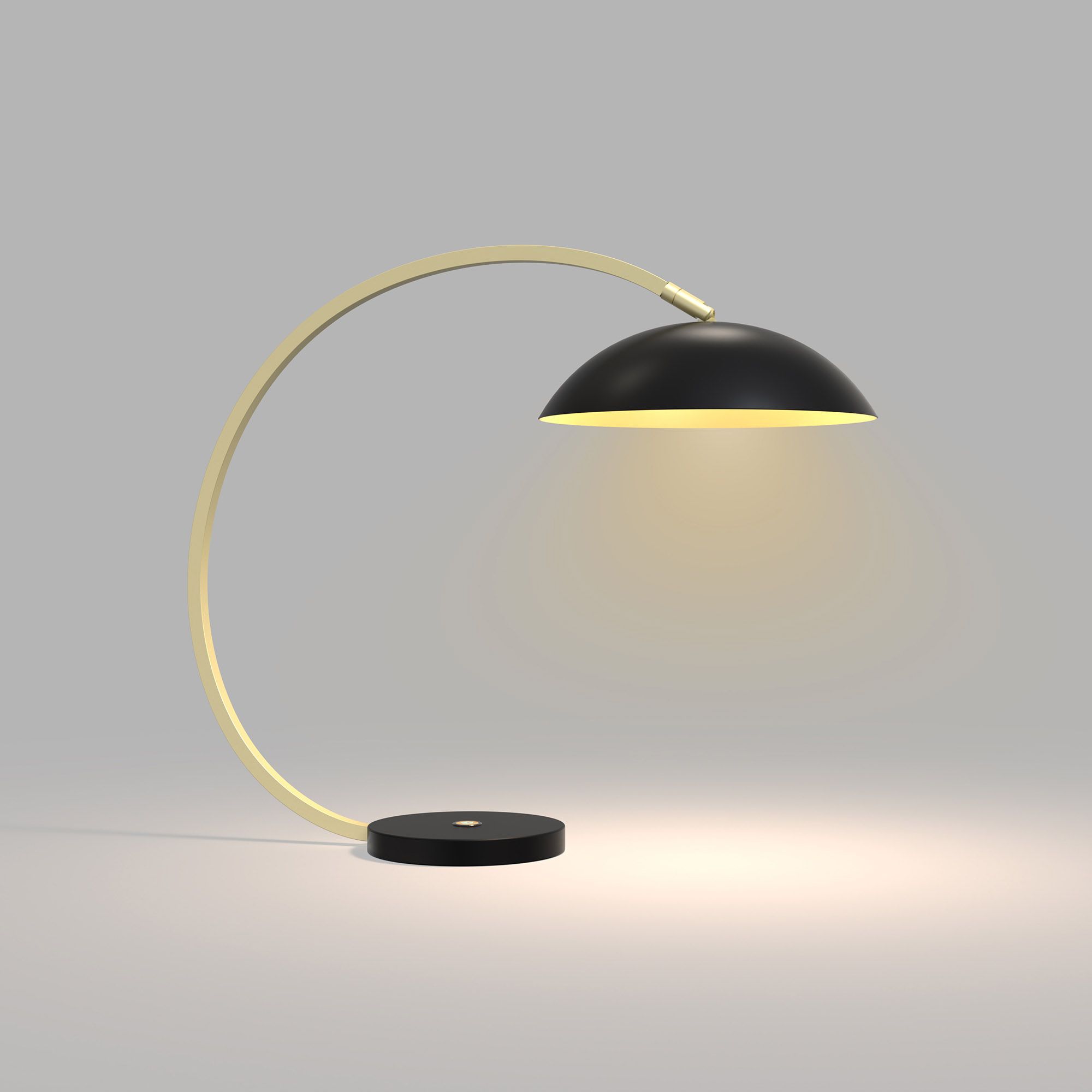 Lampe LED dimmable ROSCOFF noir/doré H46cm