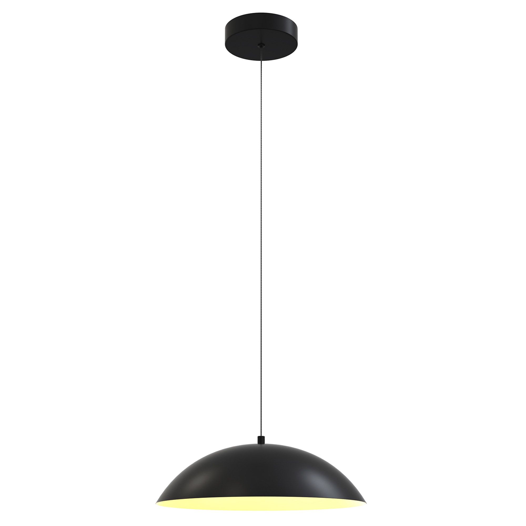 Suspension LED dimmable ROSCOFF noir/doré Ø40cm