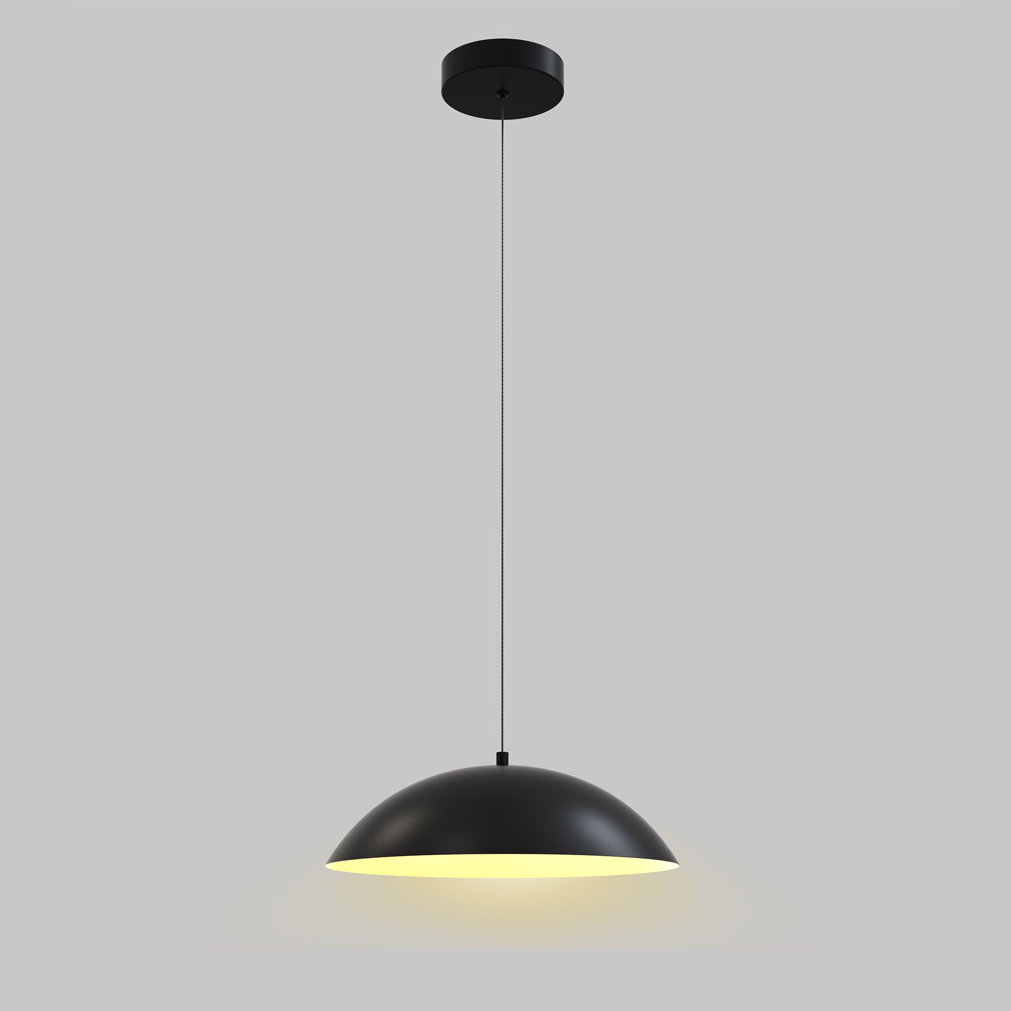 Suspension LED dimmable ROSCOFF noir/doré Ø40cm