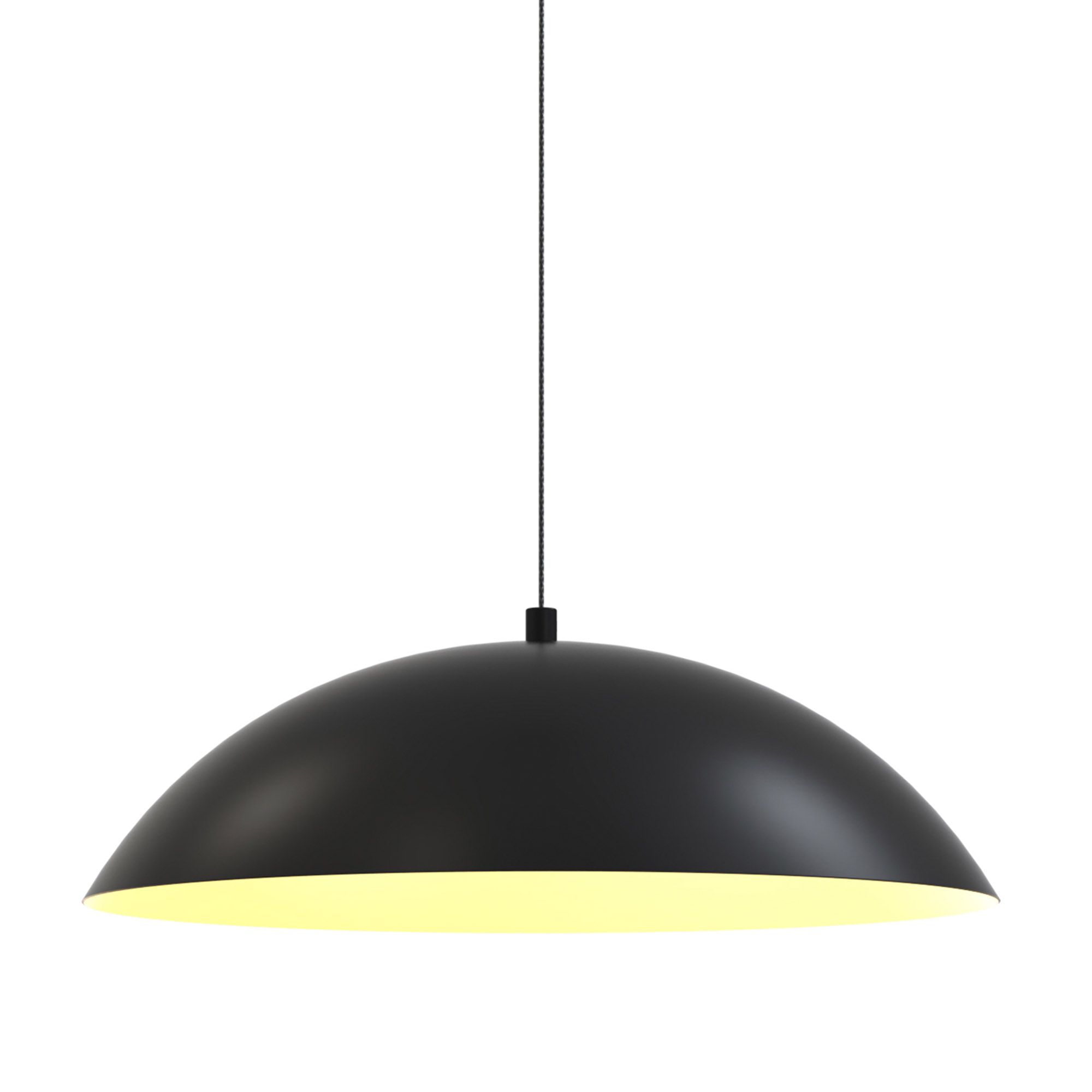 Suspension LED dimmable ROSCOFF noir/doré Ø40cm