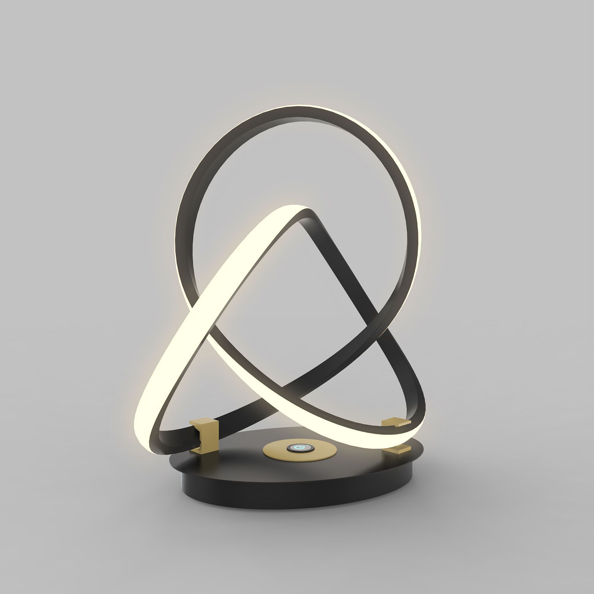 Lampe LED dimmable INDIGO noir/doré H33cm