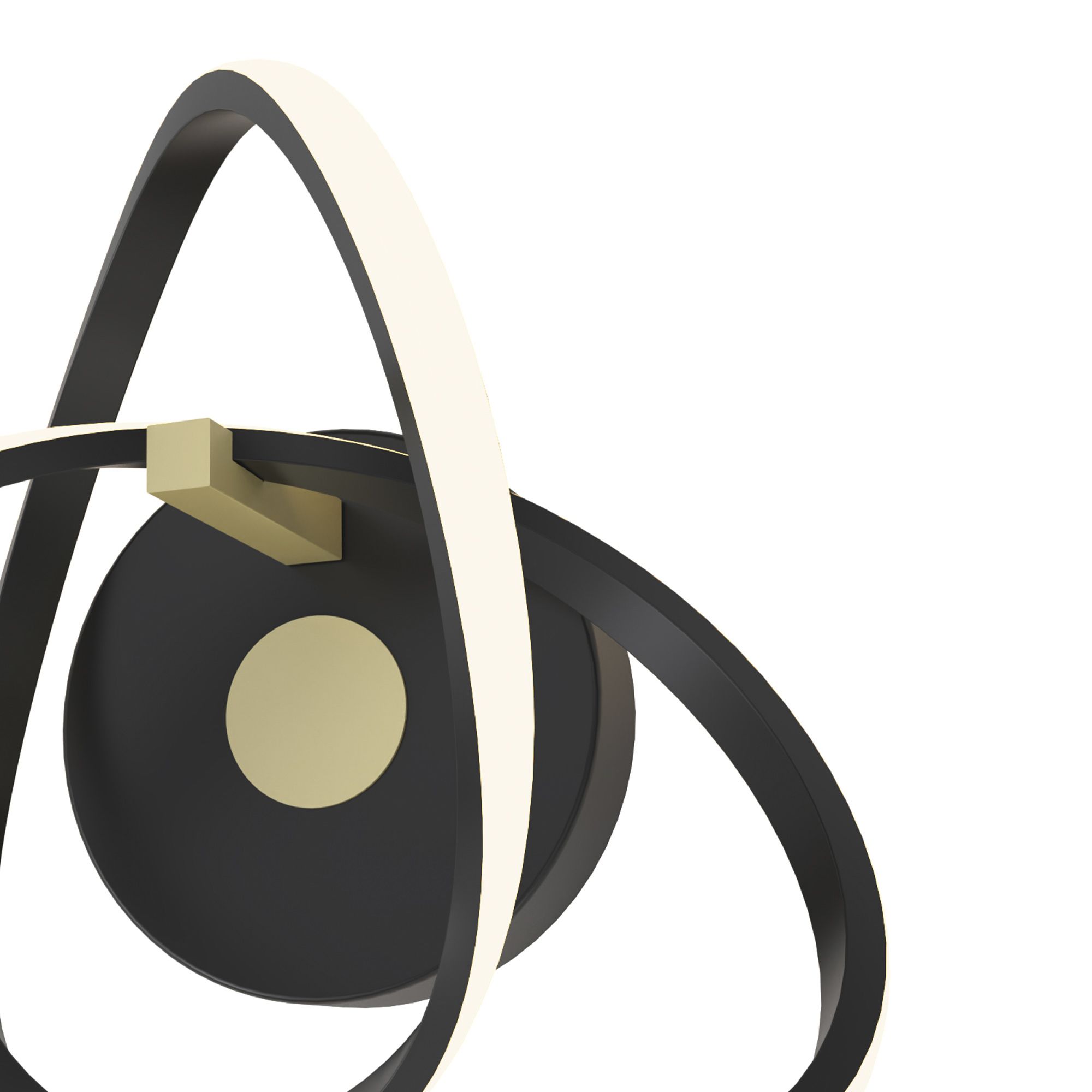 Applique LED dimmable INDIGO noir/doré Ø29cm