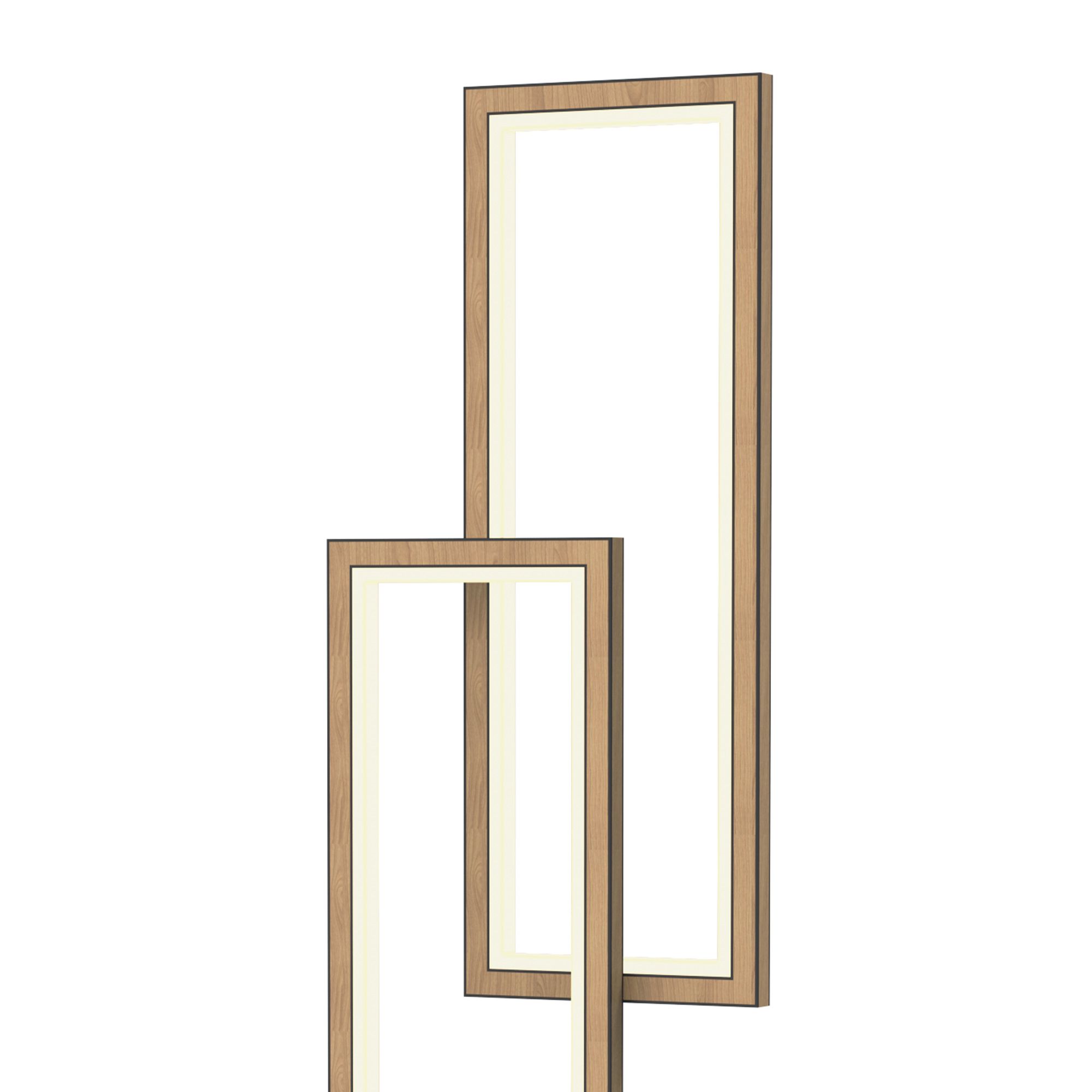 Lampadaire LED dimmable PESCARA noir/bois H155cm