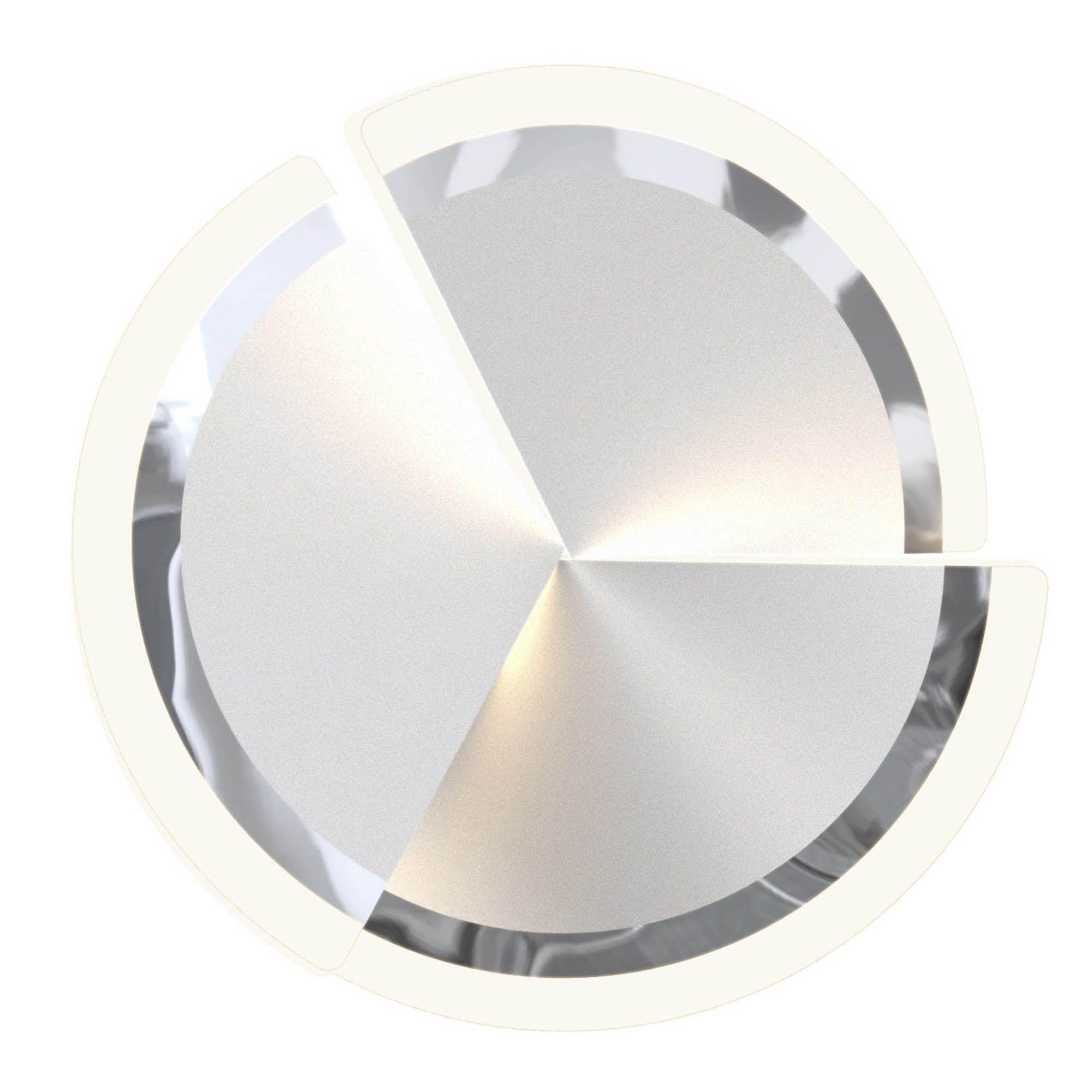 Suspension LED dimmable AMBOISE blanc/chrome Ø54cm