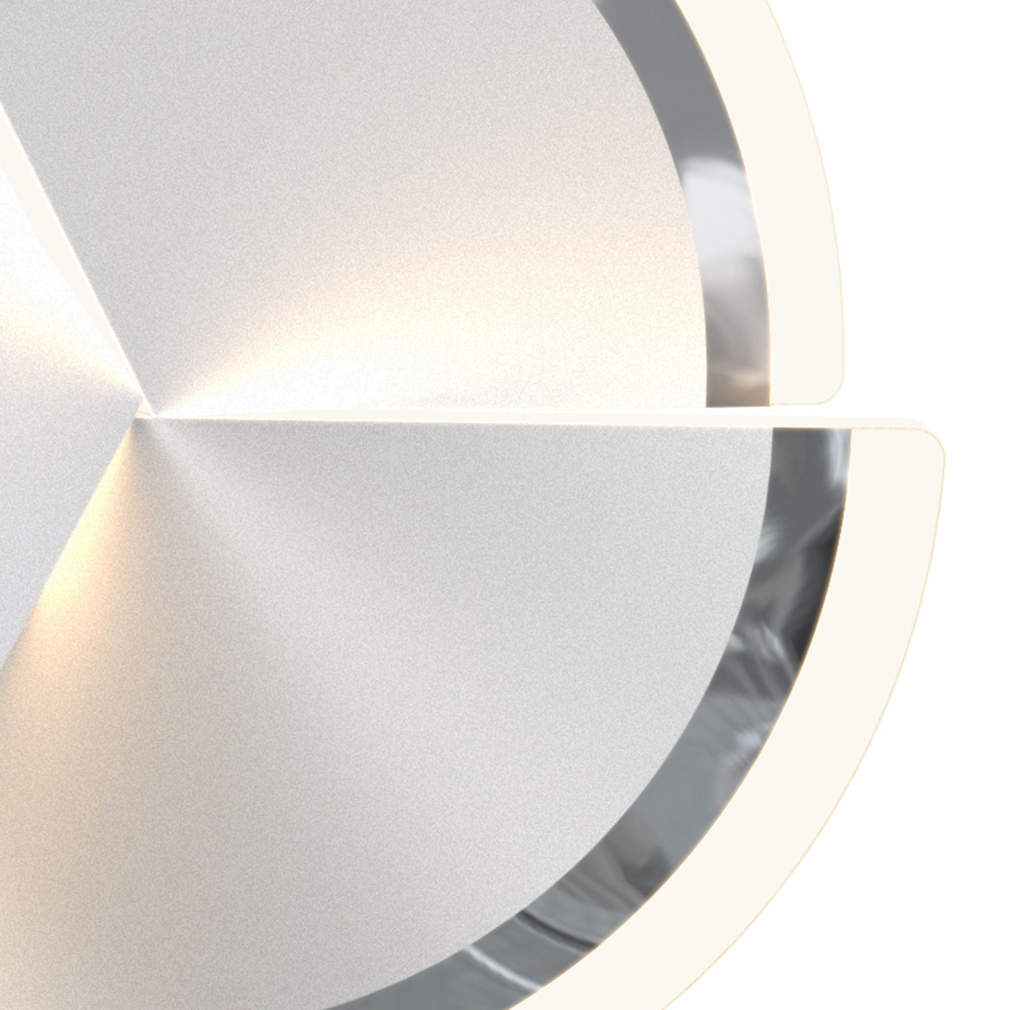 Suspension LED dimmable AMBOISE blanc/chrome Ø54cm