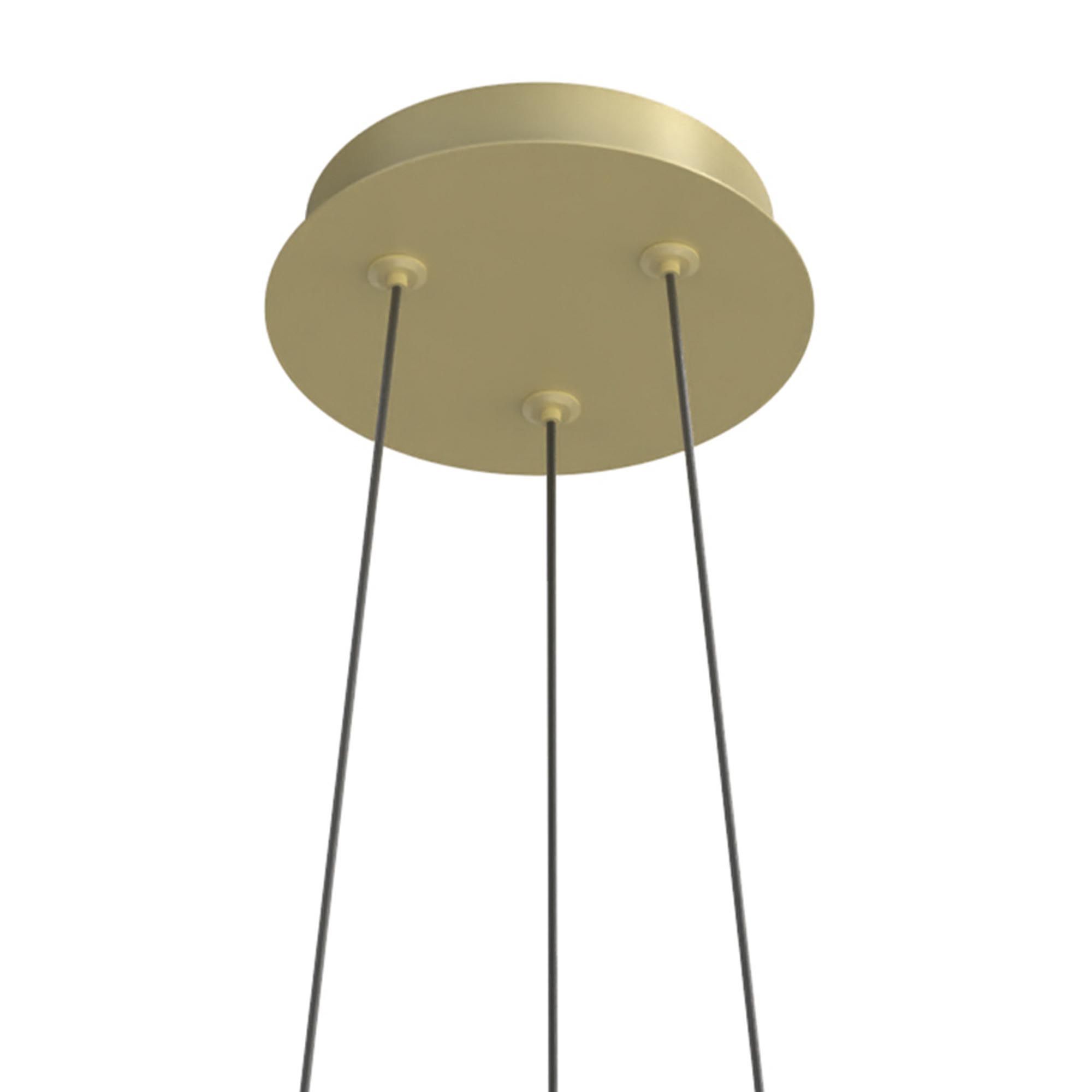 Suspension NANCY doré/verre ambré/ fumé Ø64cm