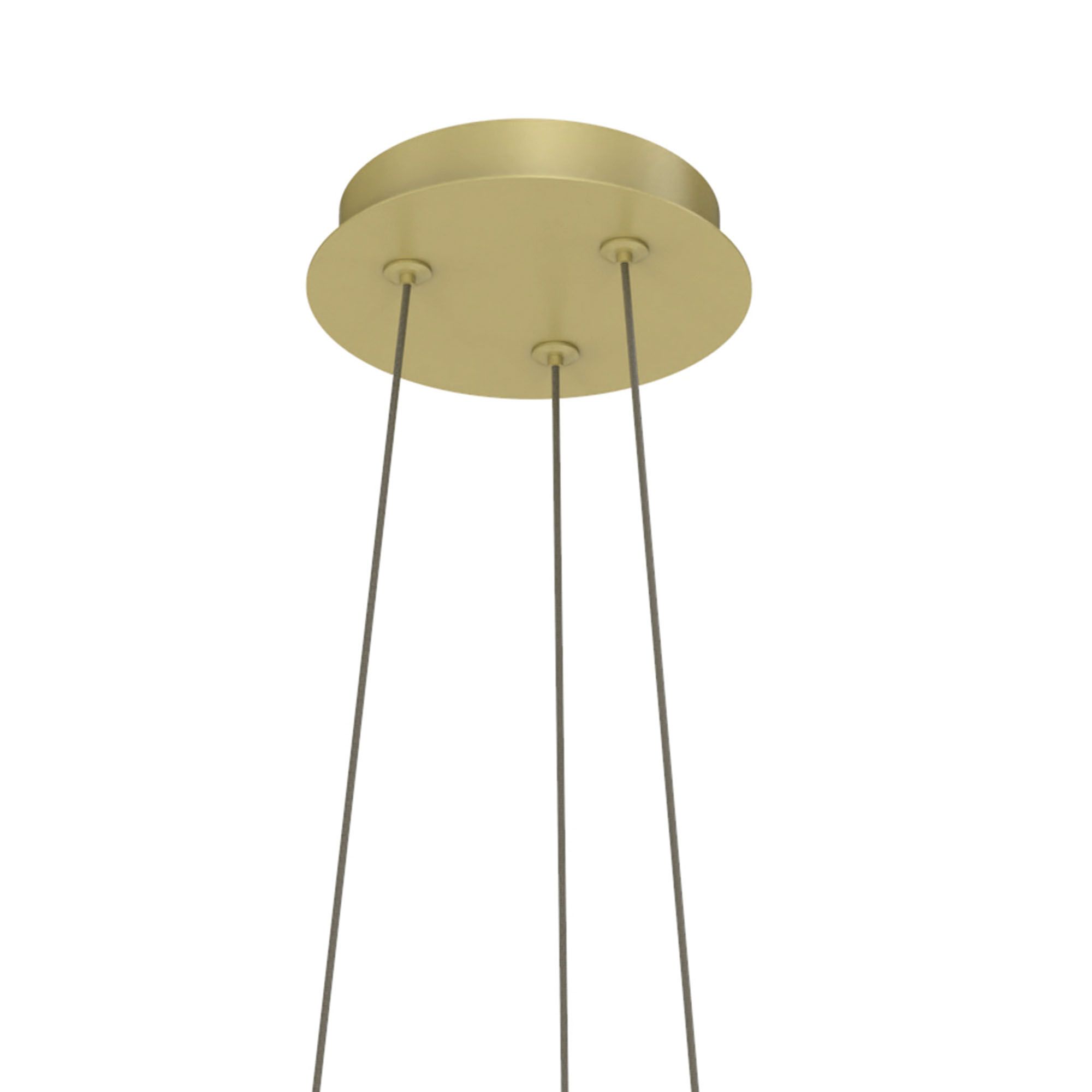 Suspension en métal doré verres opales G9  8X4W