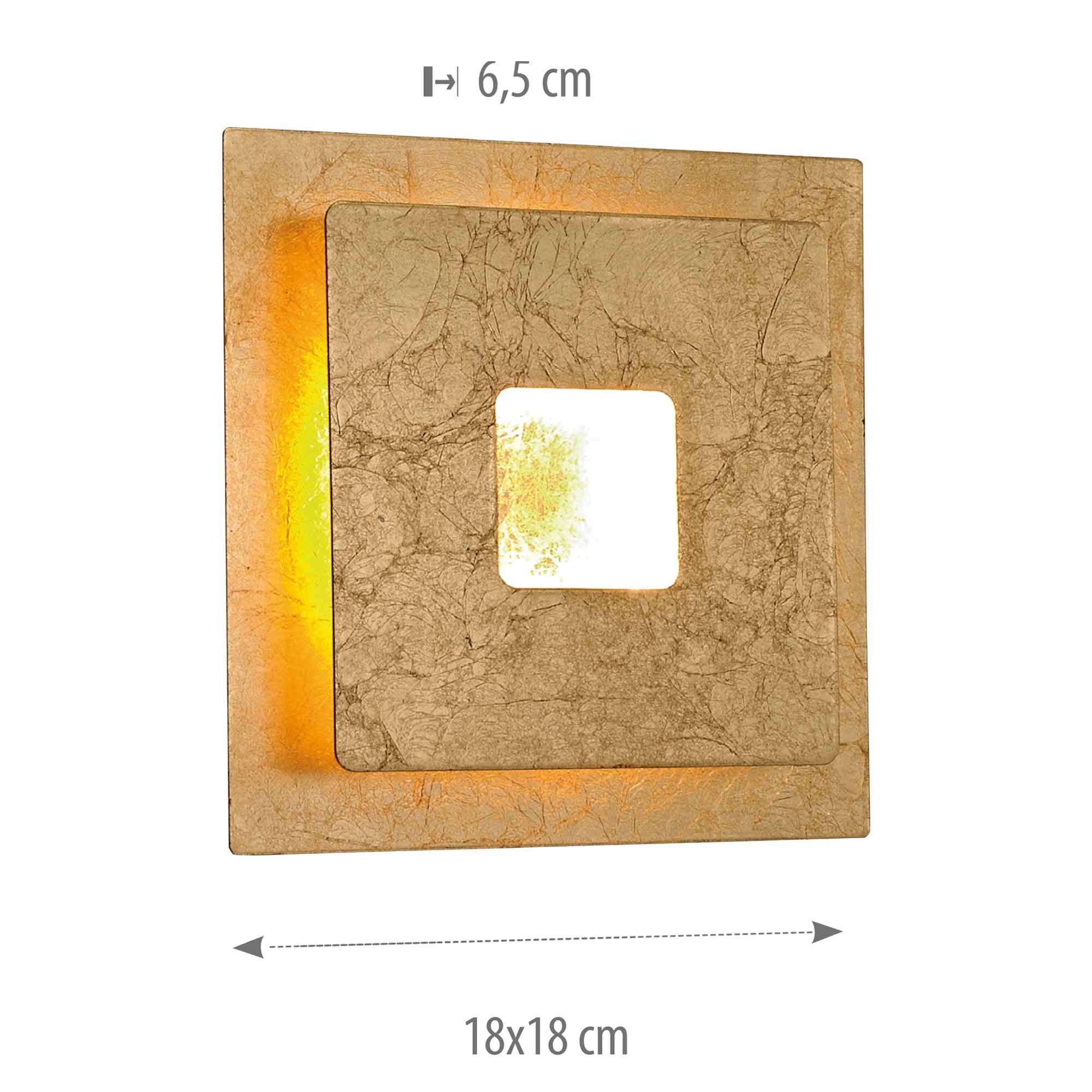 Applique LED BAYONNE doré Ø18cm