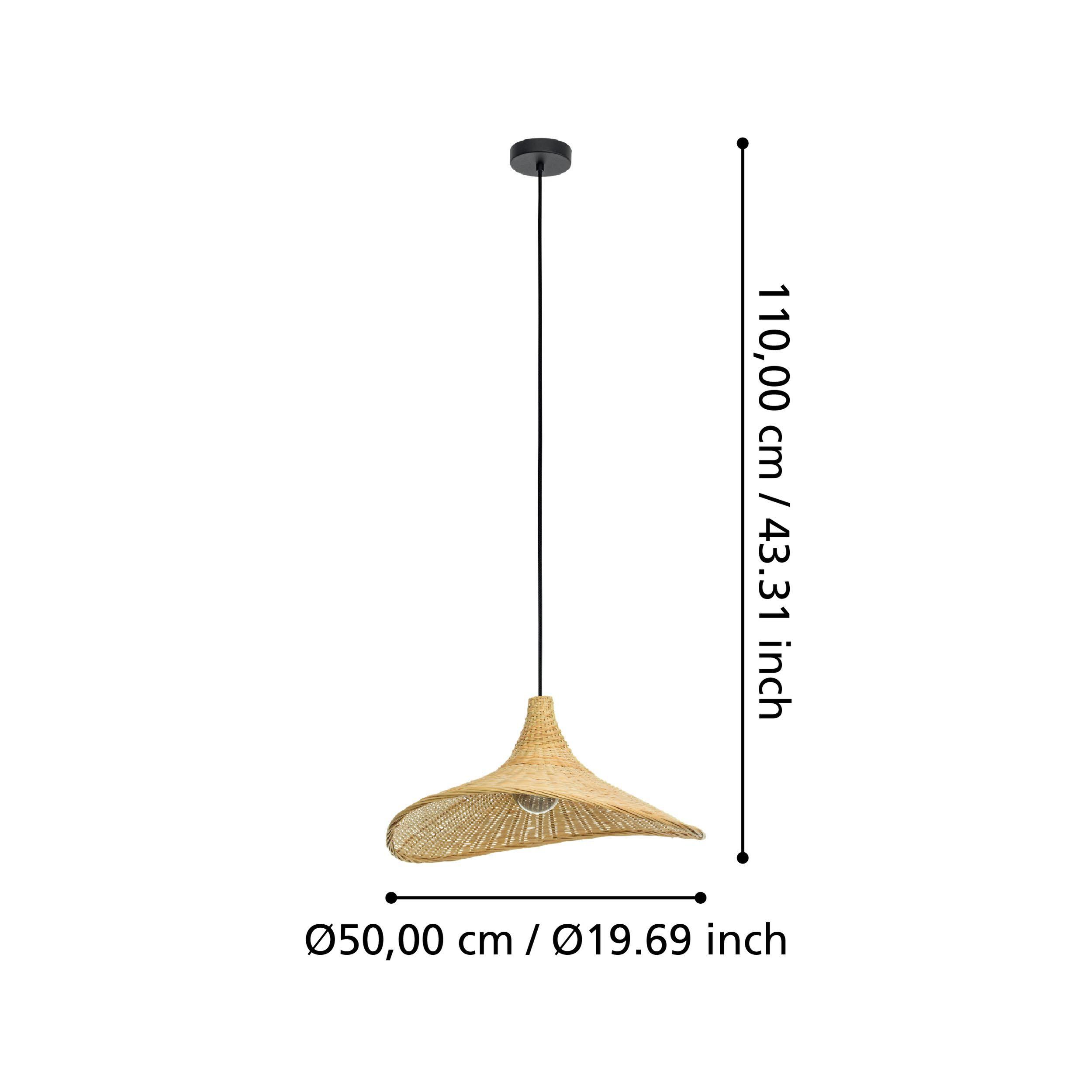Suspension HAXEY bois Ø50cm