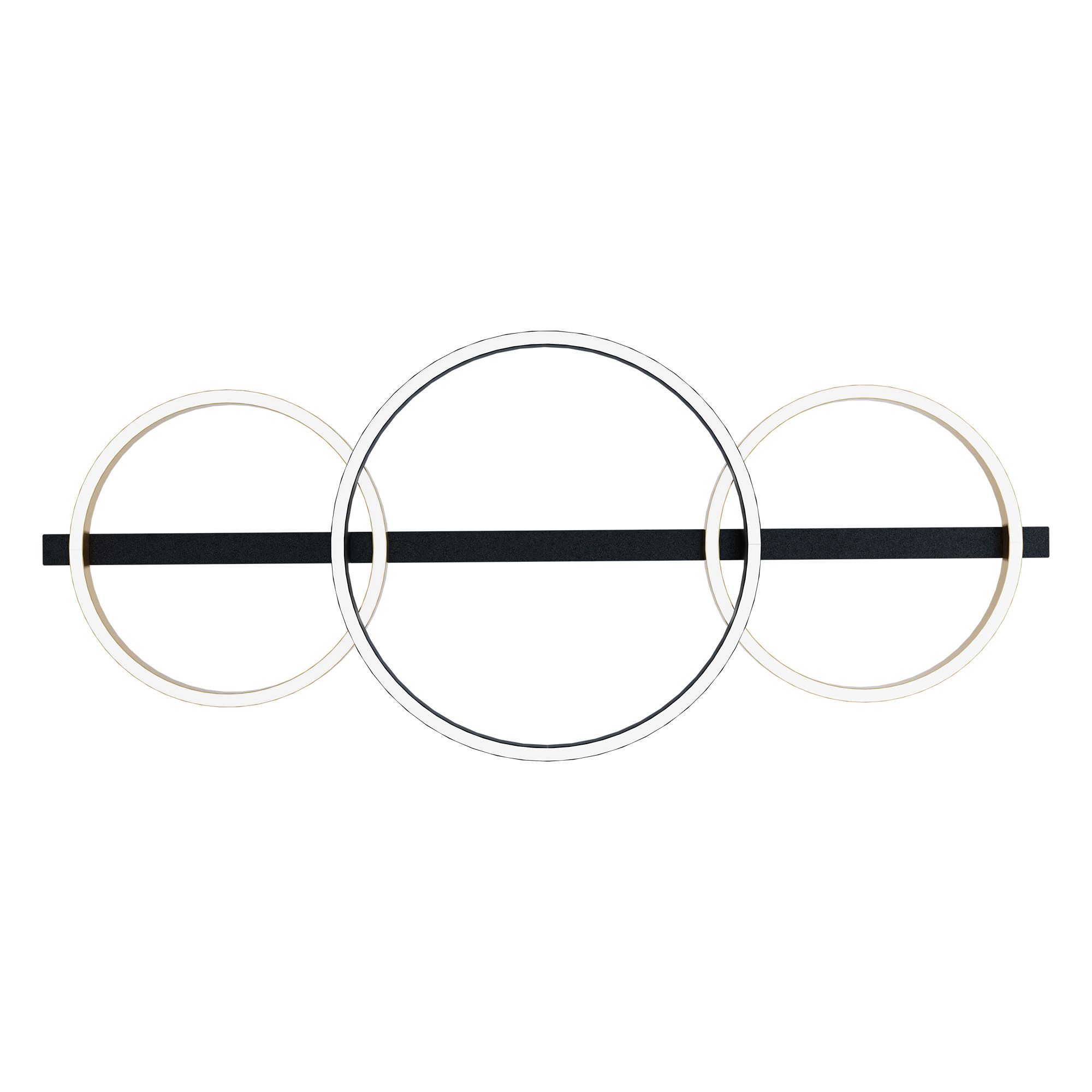 Suspension LED dimmable LANACERA noir/doré L96,5cm