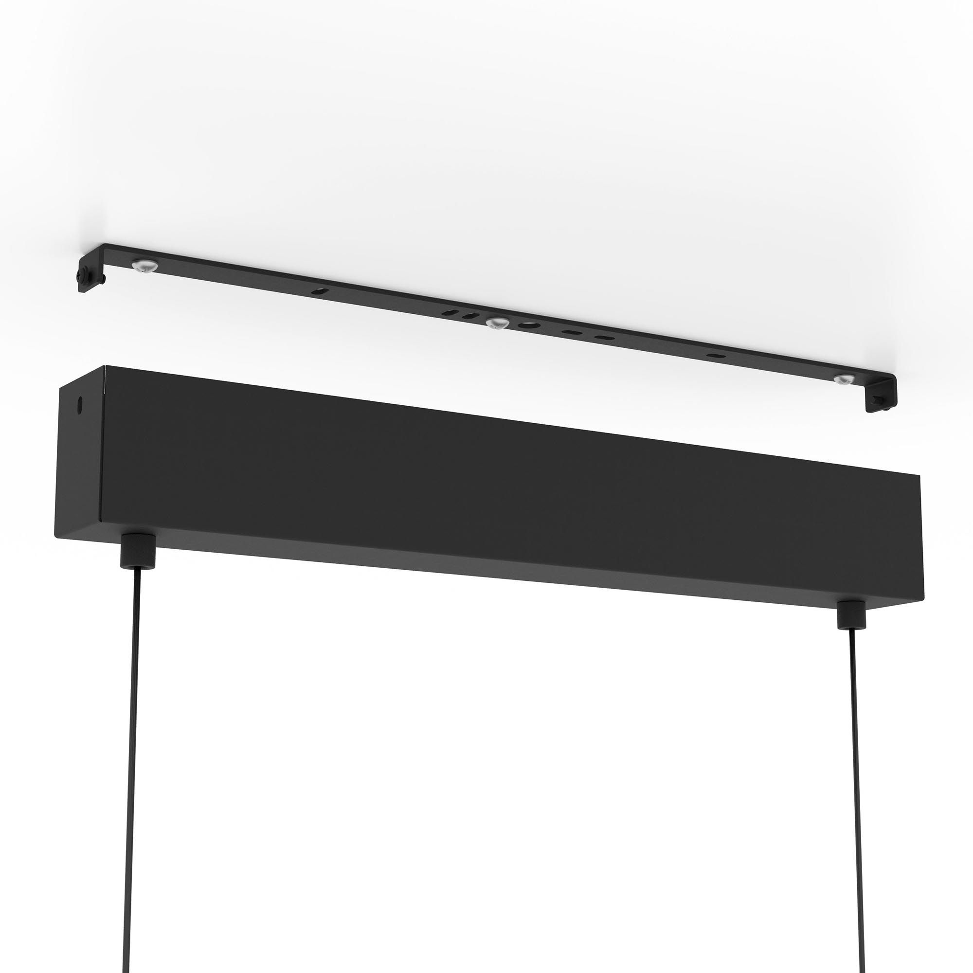 Suspension LED dimmable LANACERA noir/doré L96,5cm
