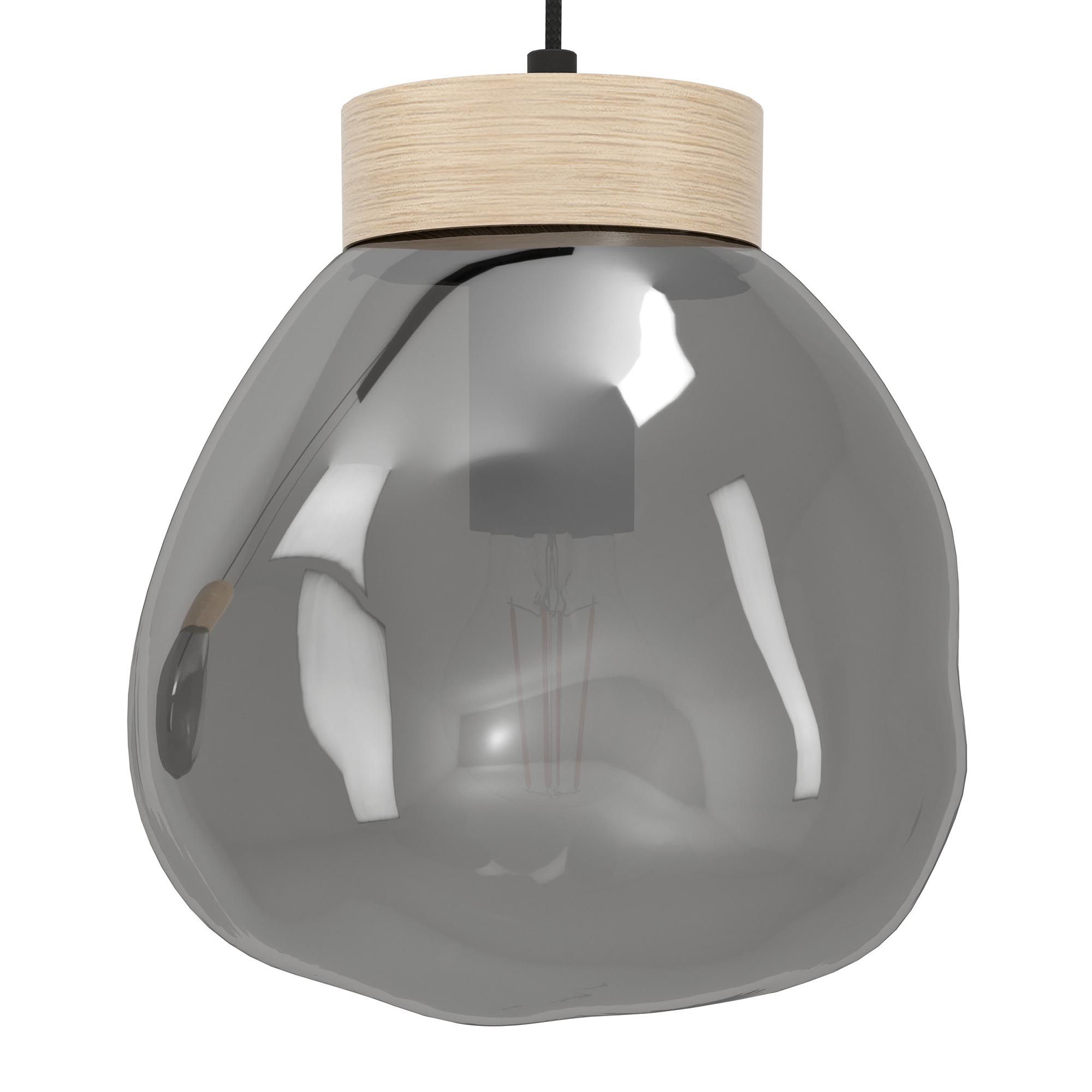 Plafonnier LED PUEBLA verre fumé L110cm
