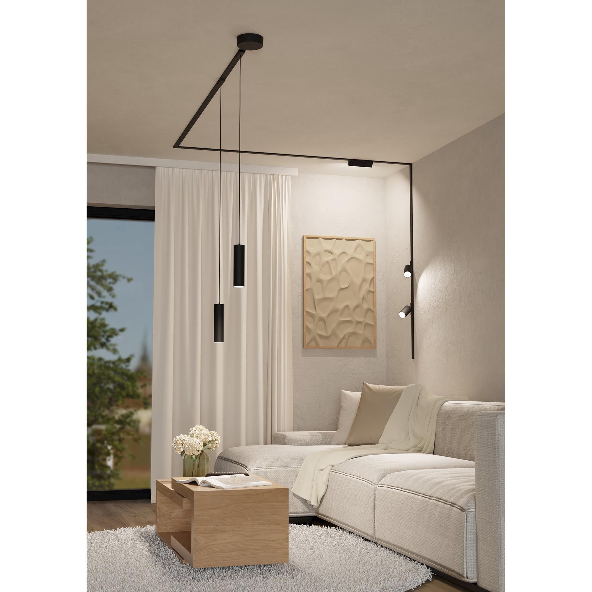 Suspension à composer LED TPLUS PENDANT noir Ø12cm