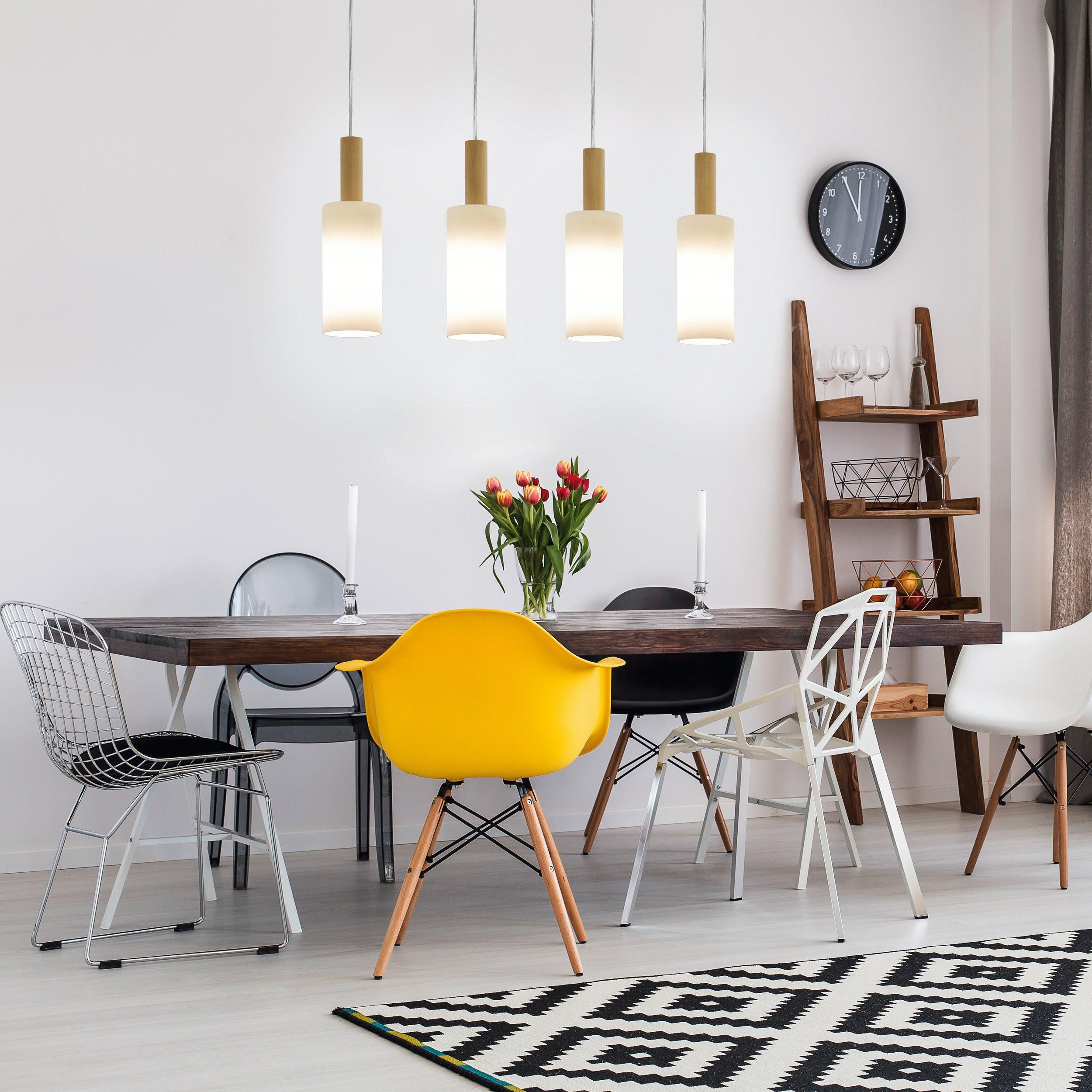 Suspension métal bois OAKHAM E27 4X40W