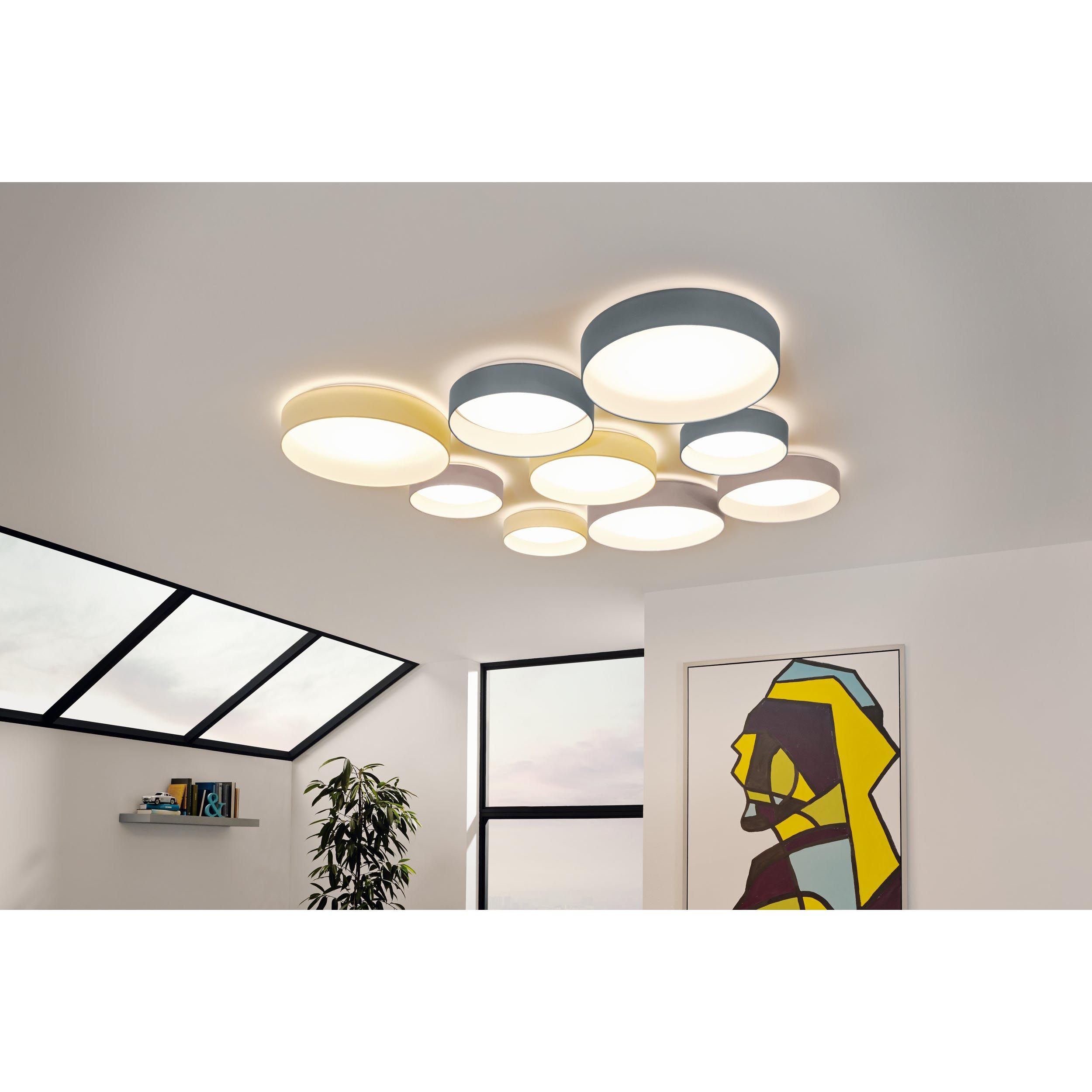 Plafonnier tissu anthracite PALOMARO LED INT 1X10,8W