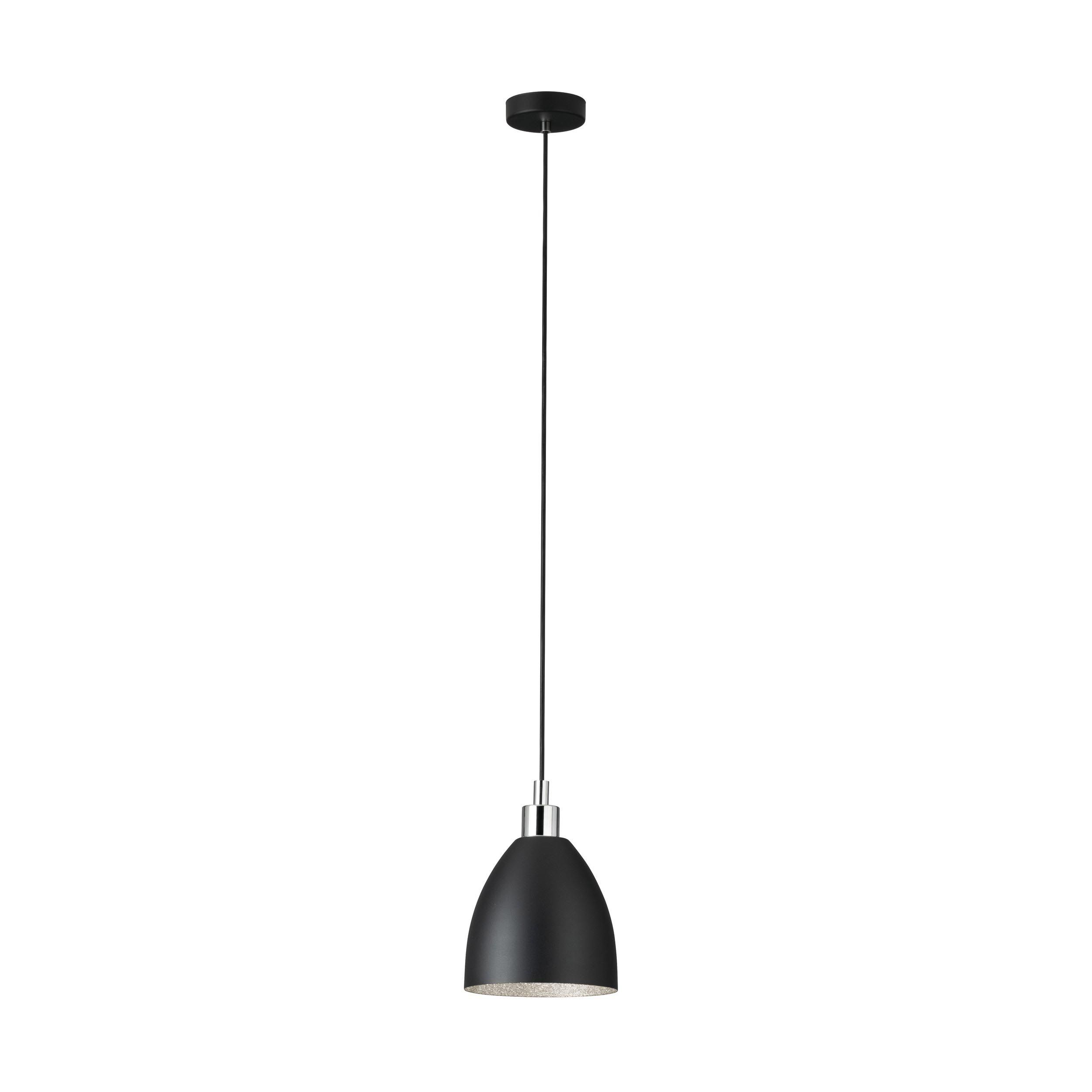 Suspension métal noir MAREPERLA d18 cm E27 1X60W