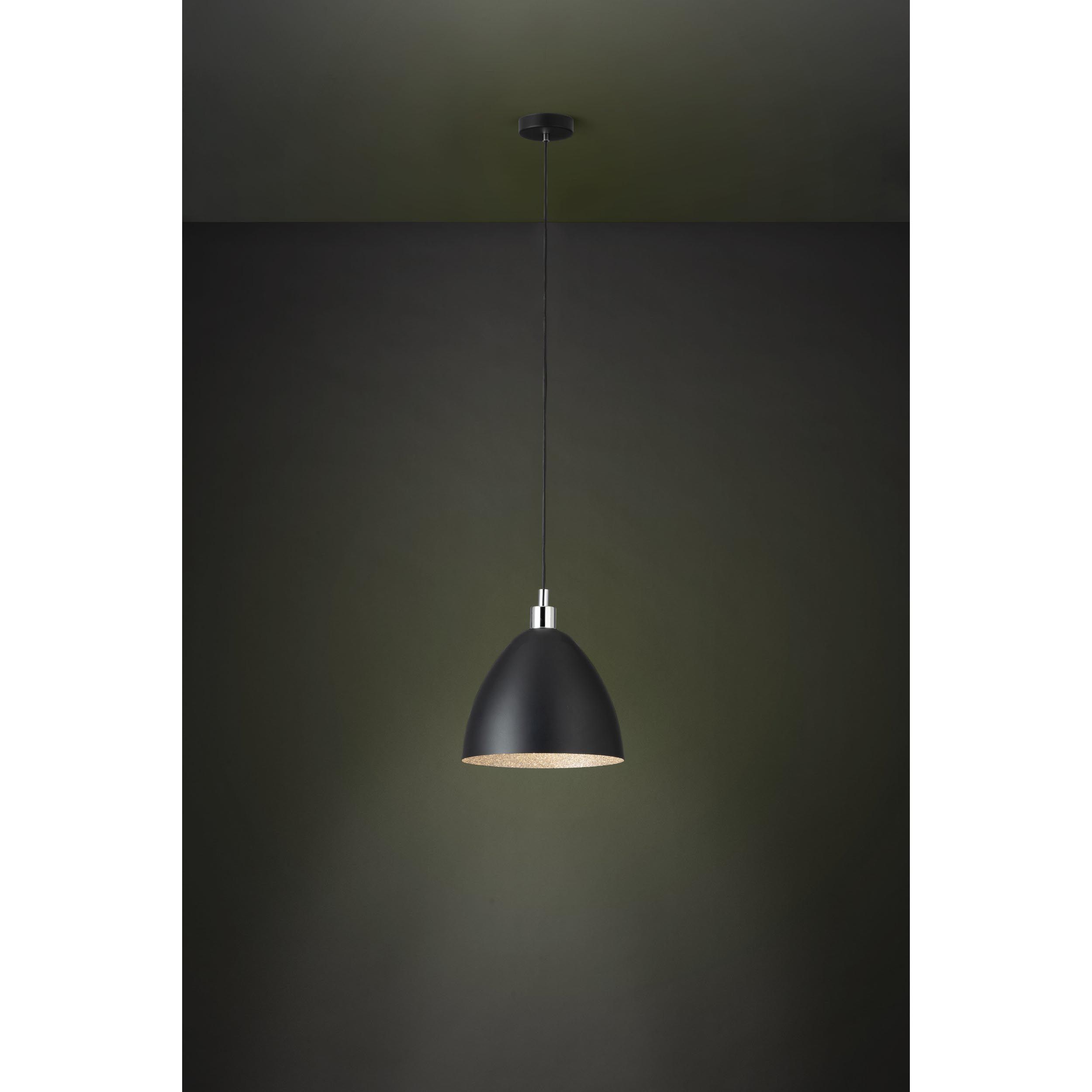 Suspension métal noir MAREPERLA d27,5 cm E27 1X60W