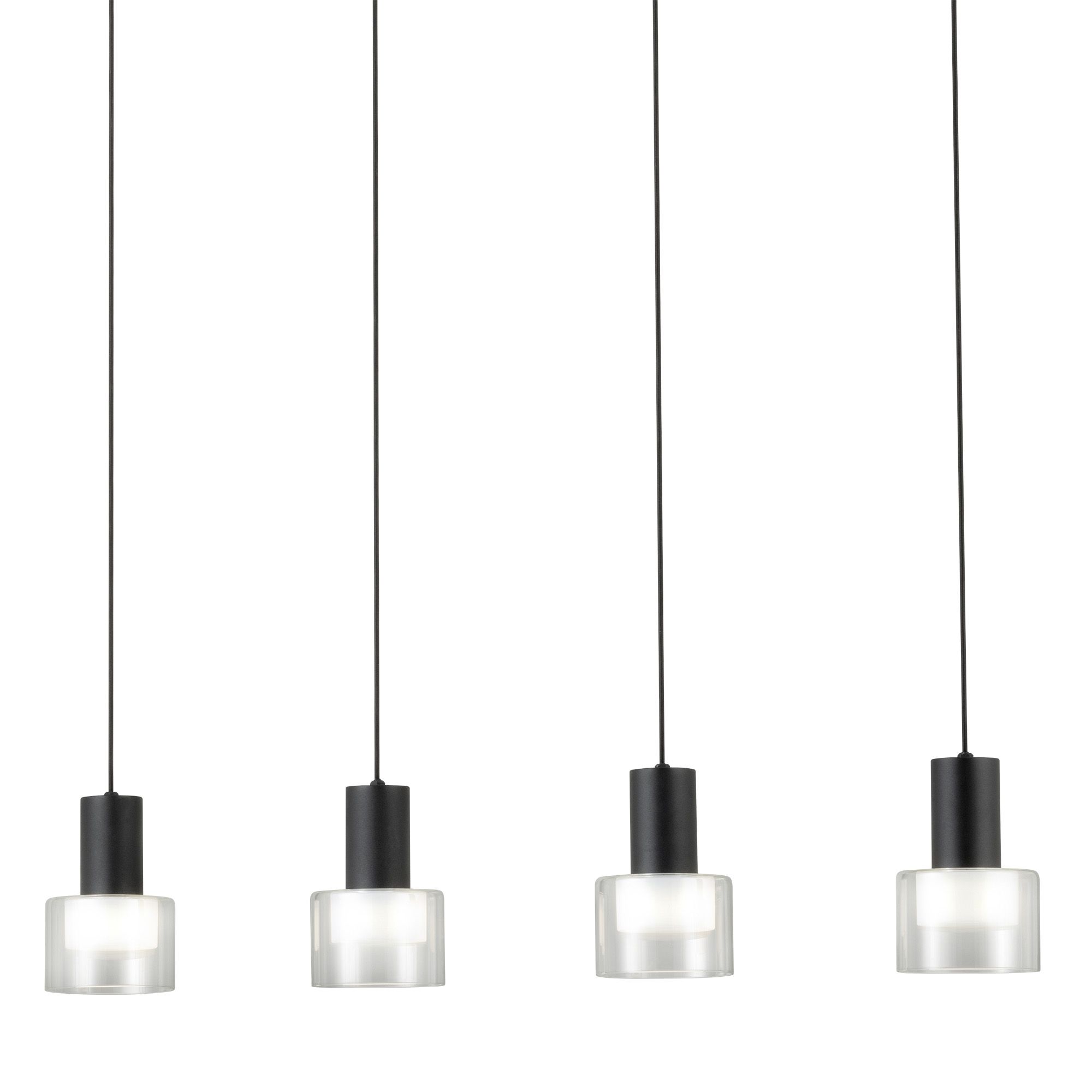 Suspension MOLINEROS verre fumé L119cm