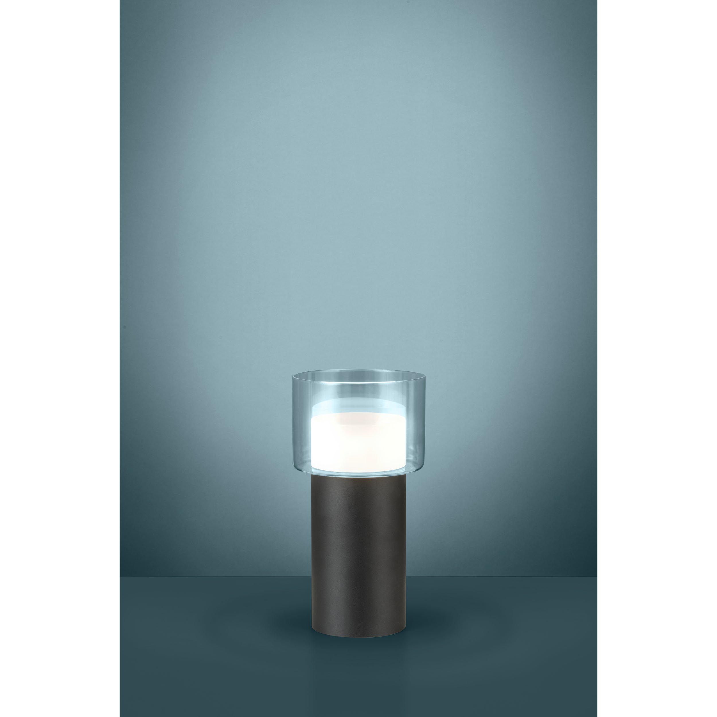 Lampe de table MOLINEROS verre fumé H27cm