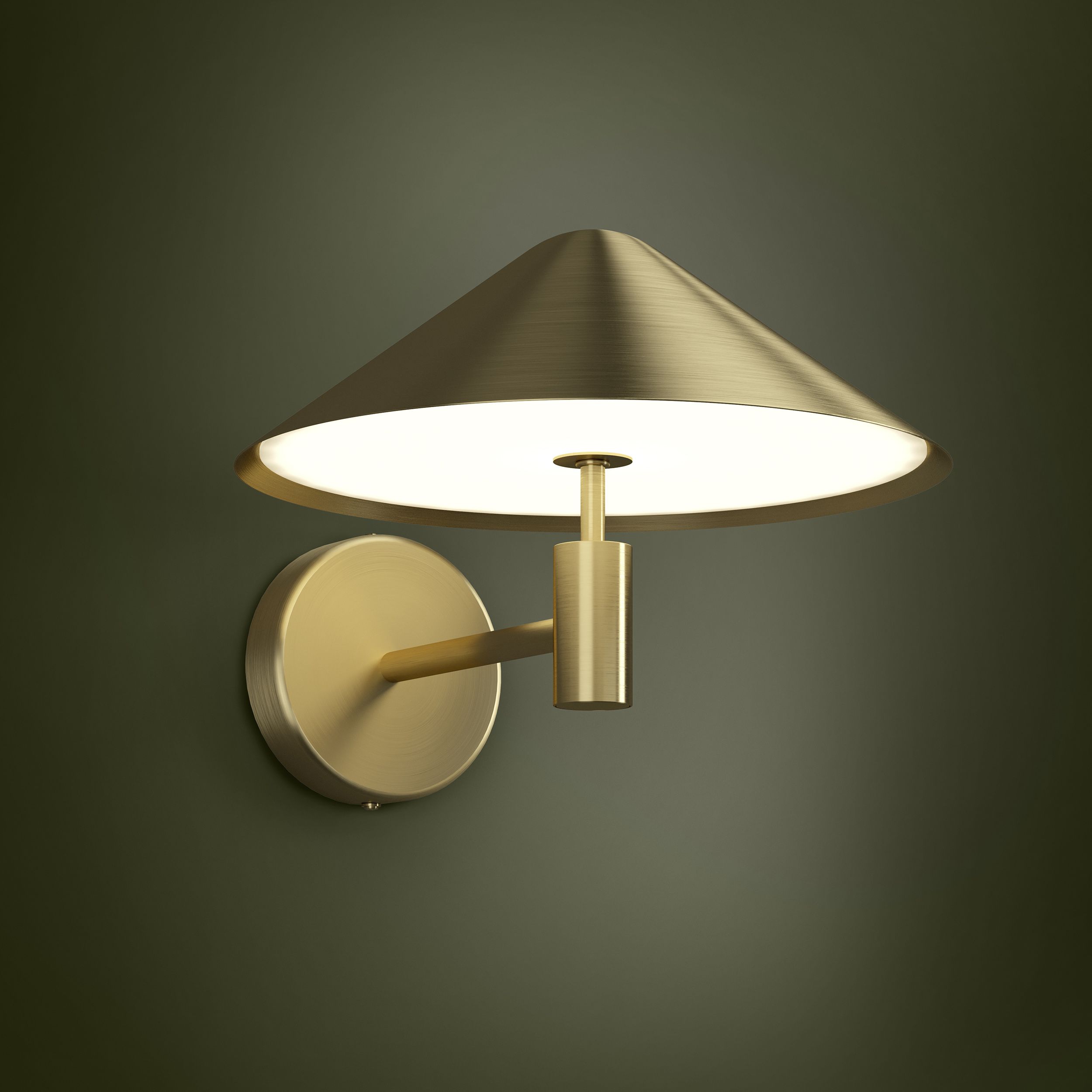 Applique LED dimmablePARAGUAY doré Ø27cm
