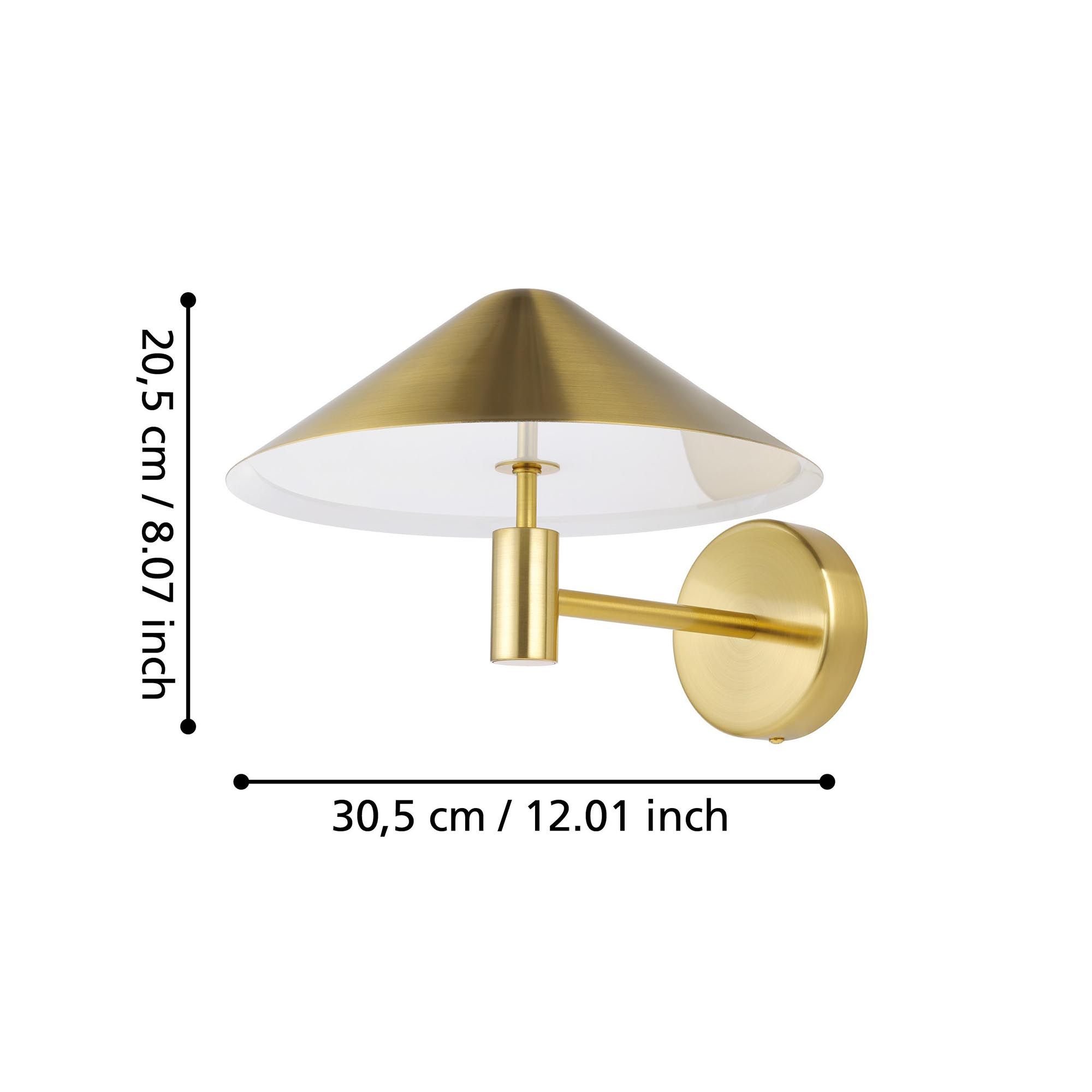 Applique LED dimmablePARAGUAY doré Ø27cm