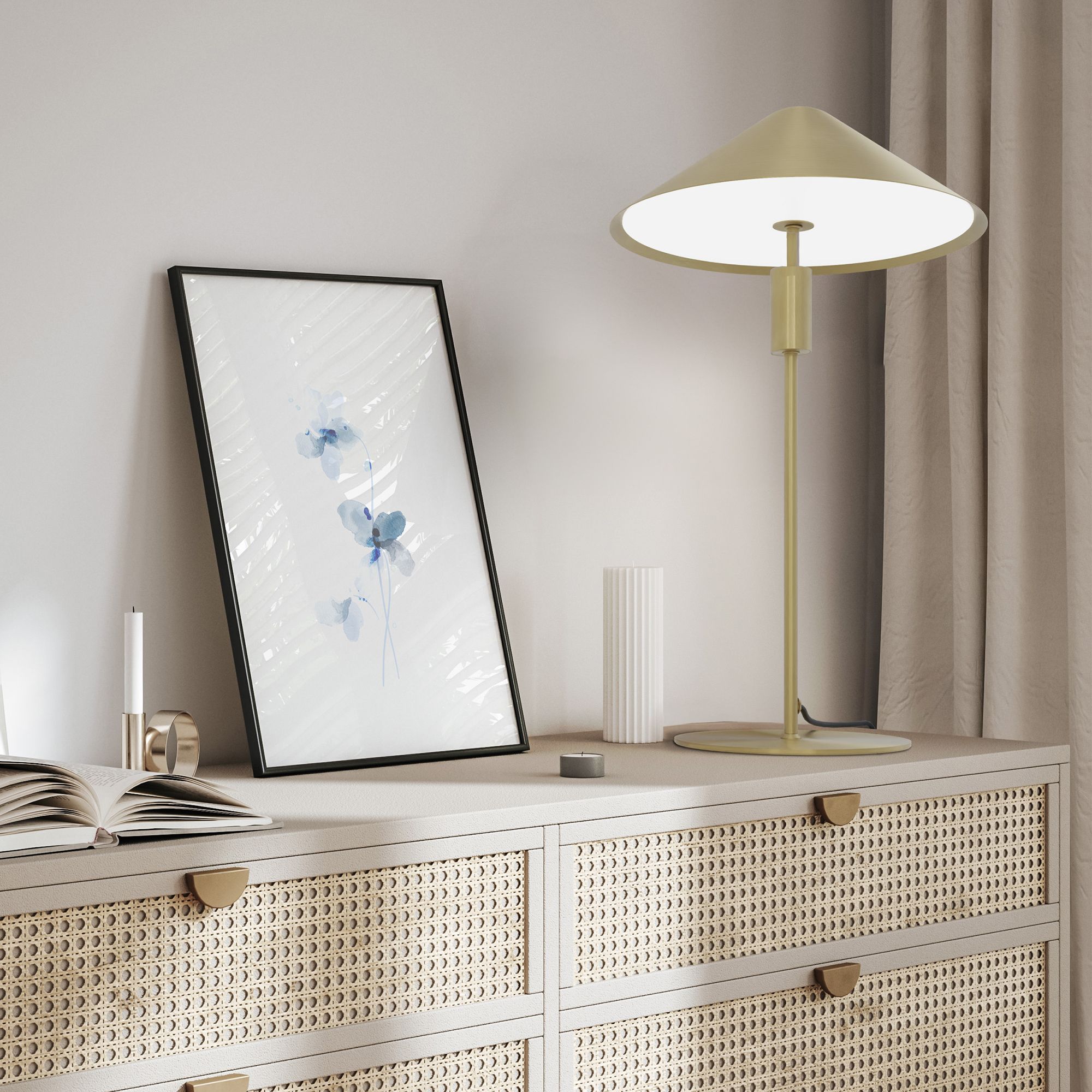 Lampe de table LED dimmable PARAGUAY doré H46,5cm