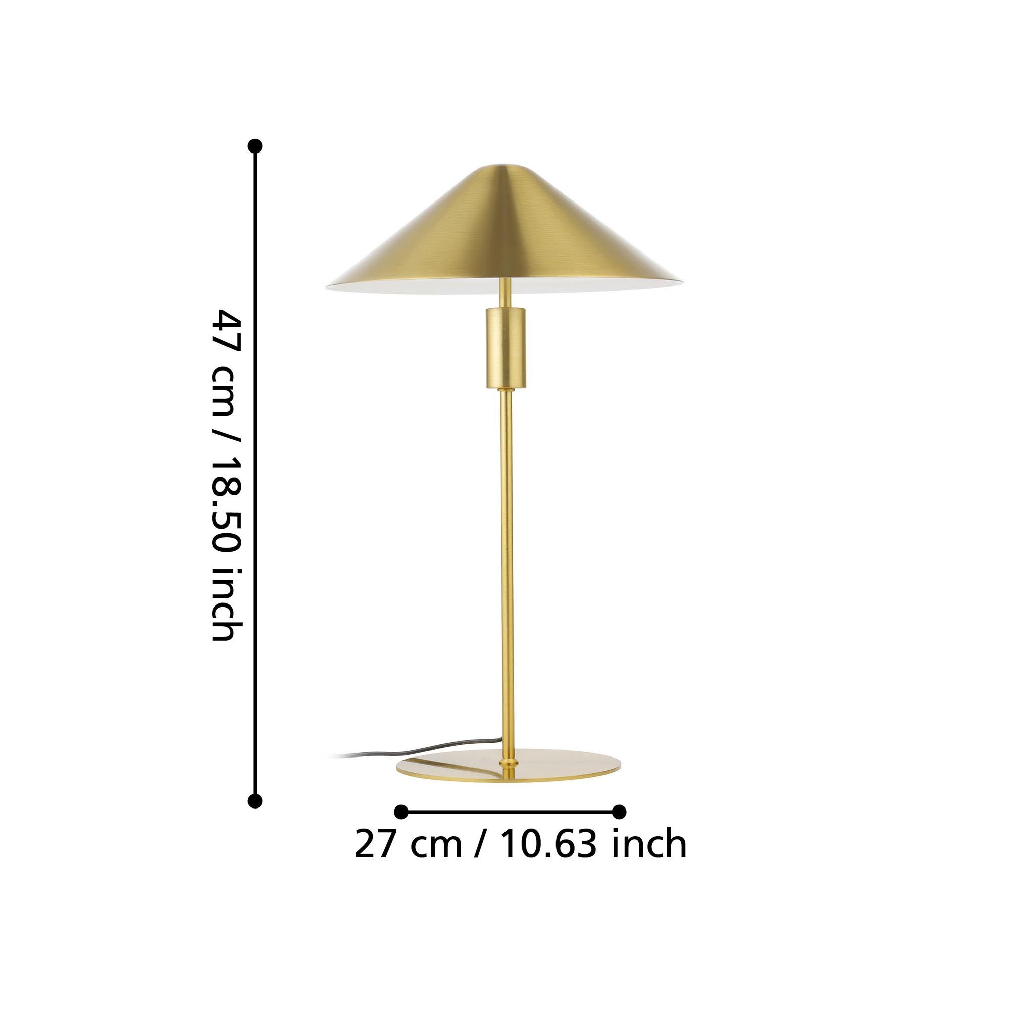 Lampe de table LED dimmable PARAGUAY doré H46,5cm