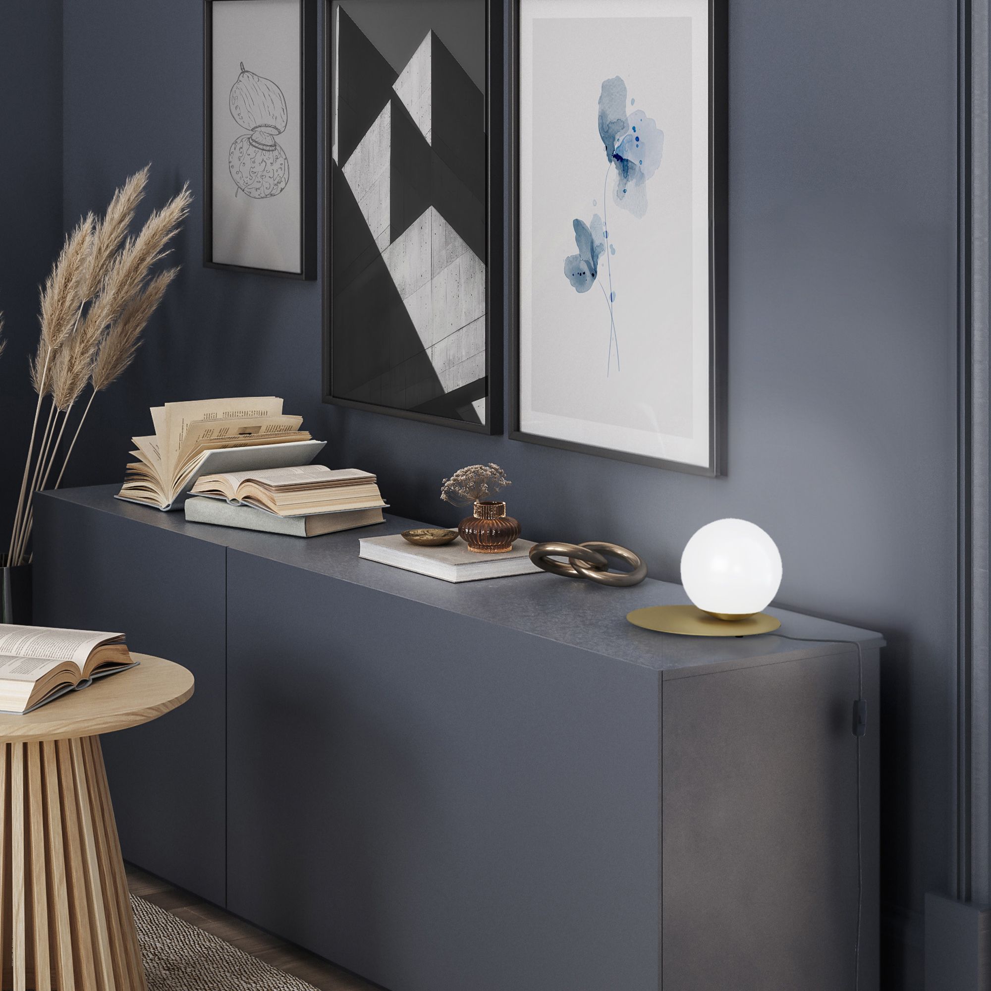 Lampe de table en métal doré ARENALES E27 40W