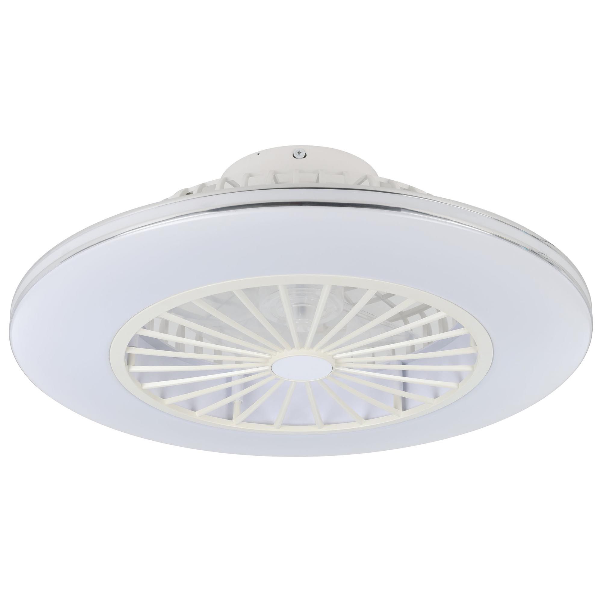 Ventilateur LED dimmable LOVISKA blanc Ø55cm