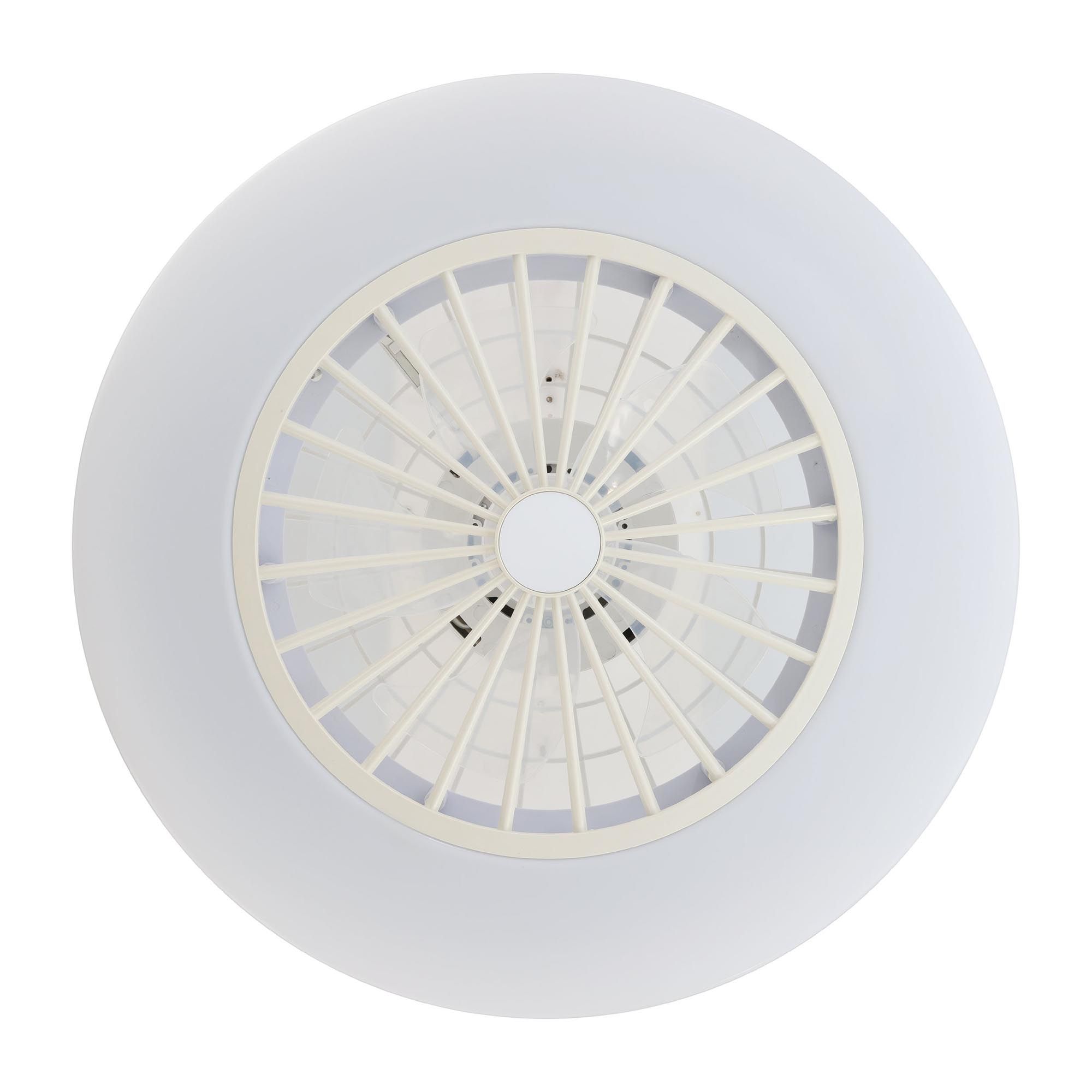 Ventilateur LED dimmable LOVISKA blanc Ø55cm
