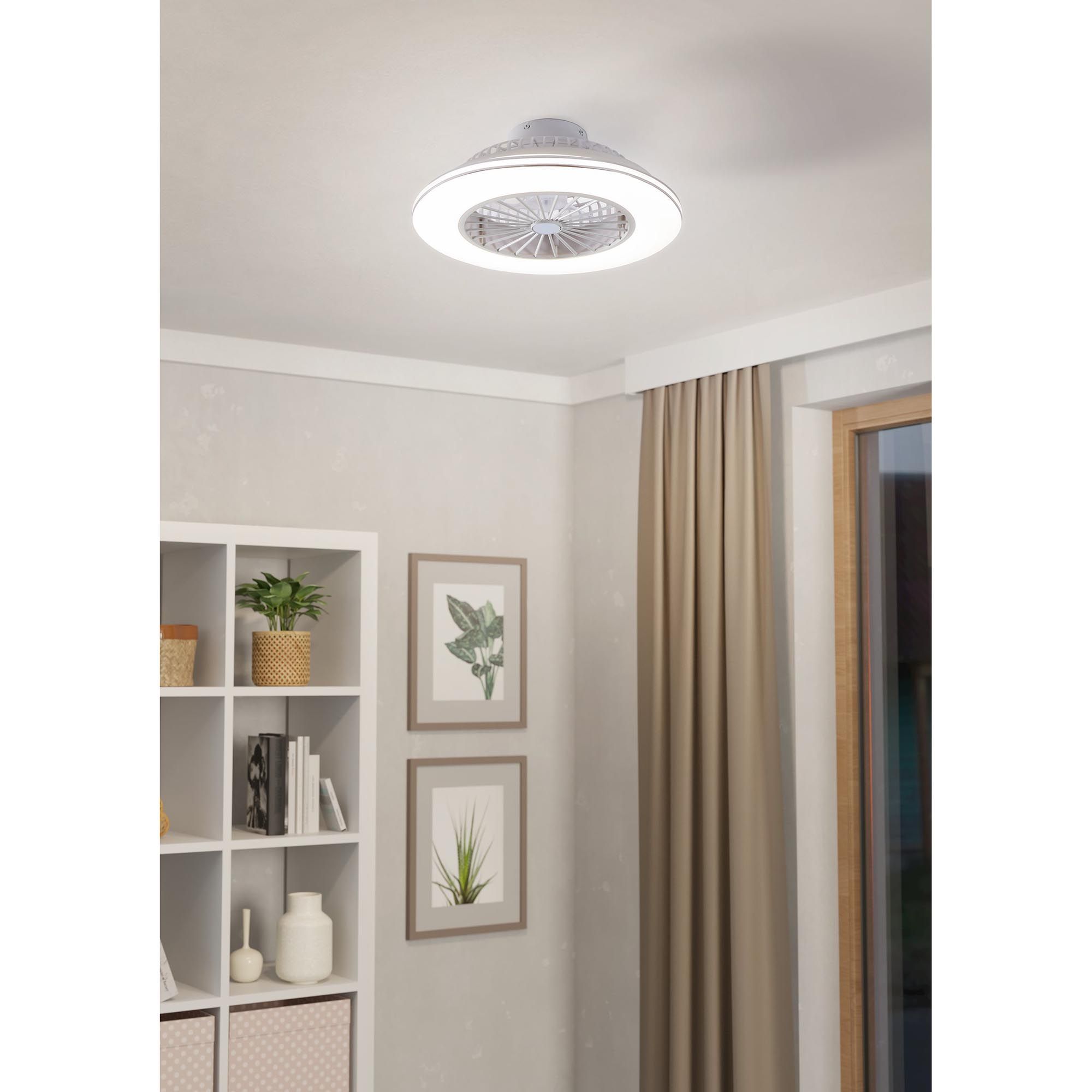Ventilateur LED dimmable LOVISKA blanc Ø55cm