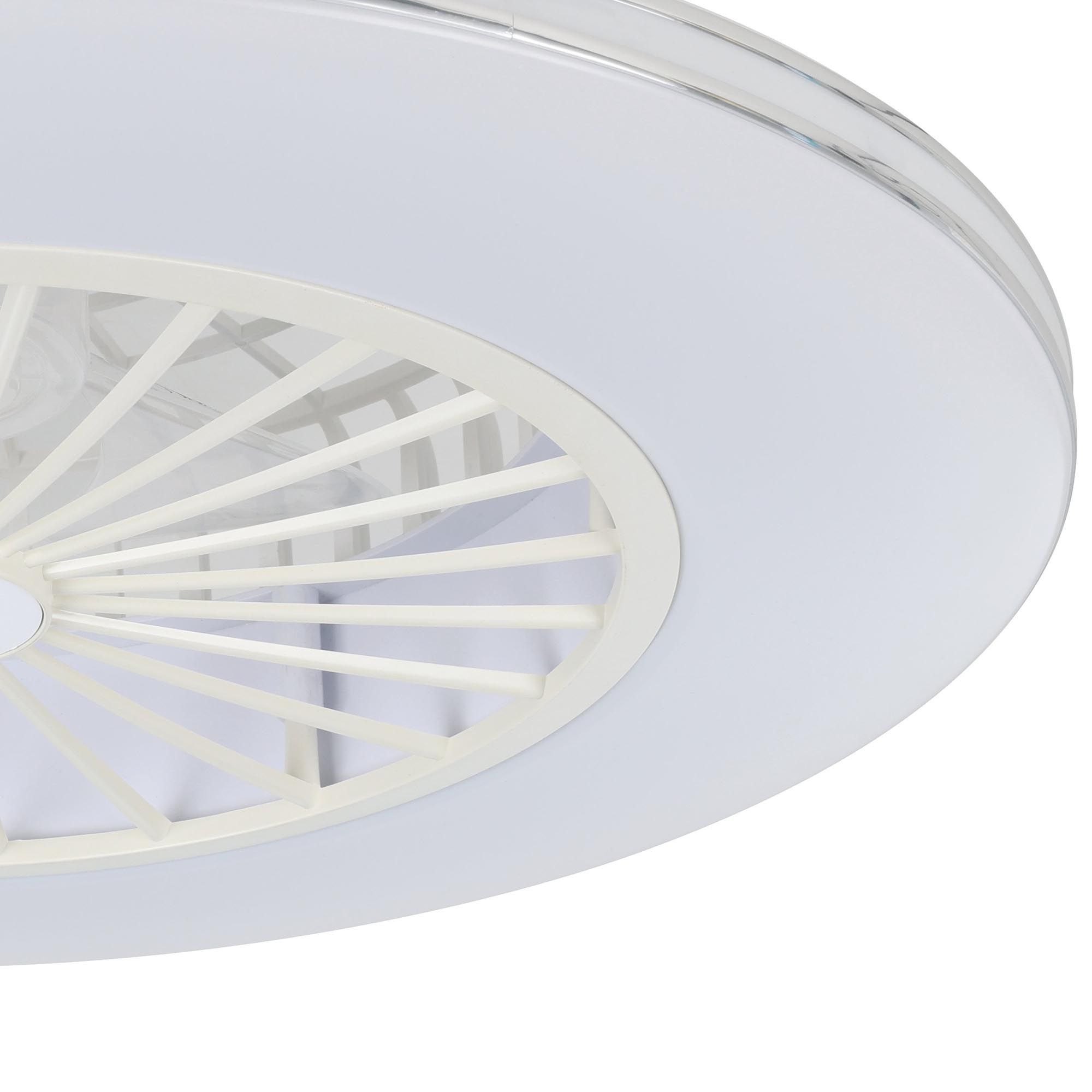 Ventilateur LED dimmable LOVISKA blanc Ø55cm