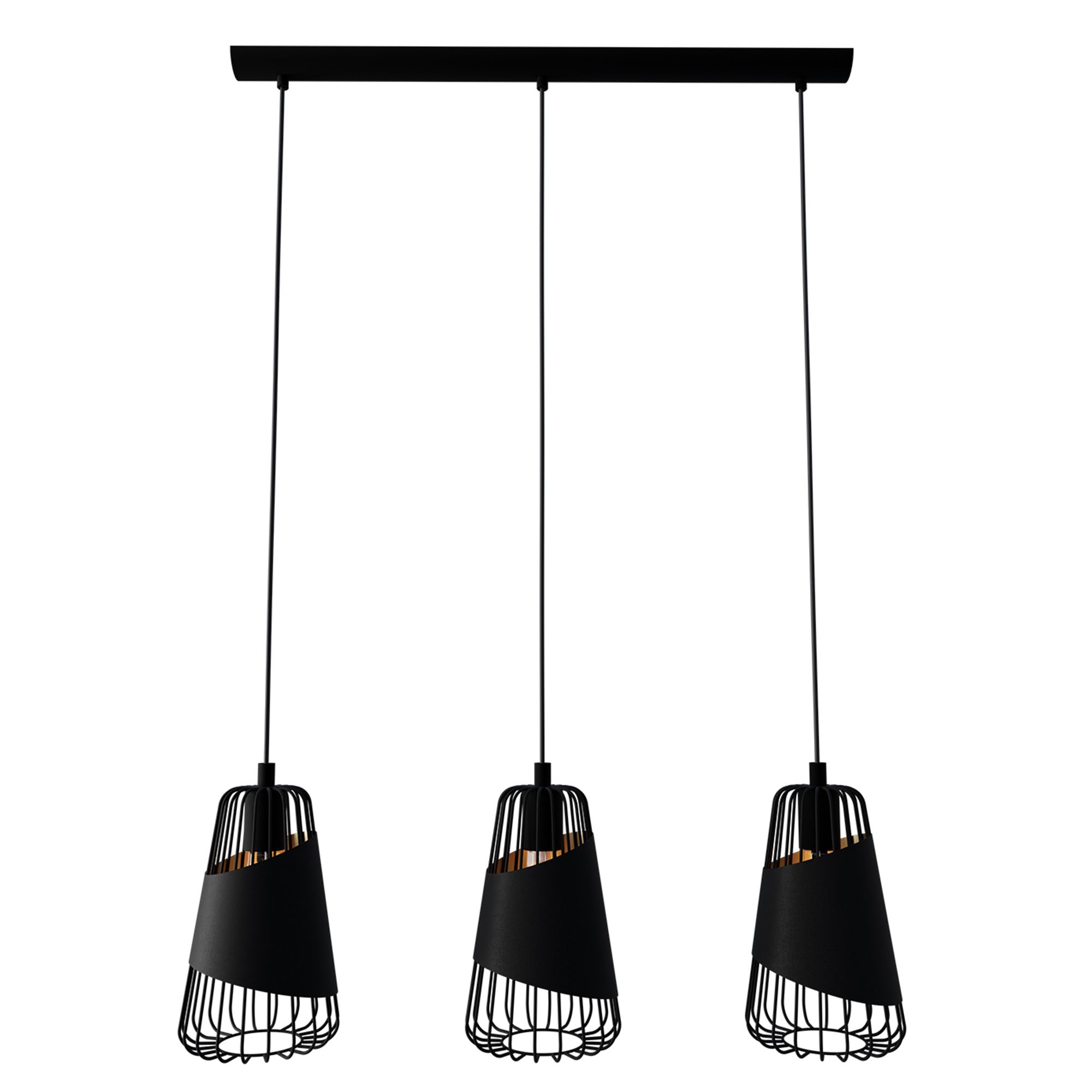 Suspension AUSTELL noir L76,5cm