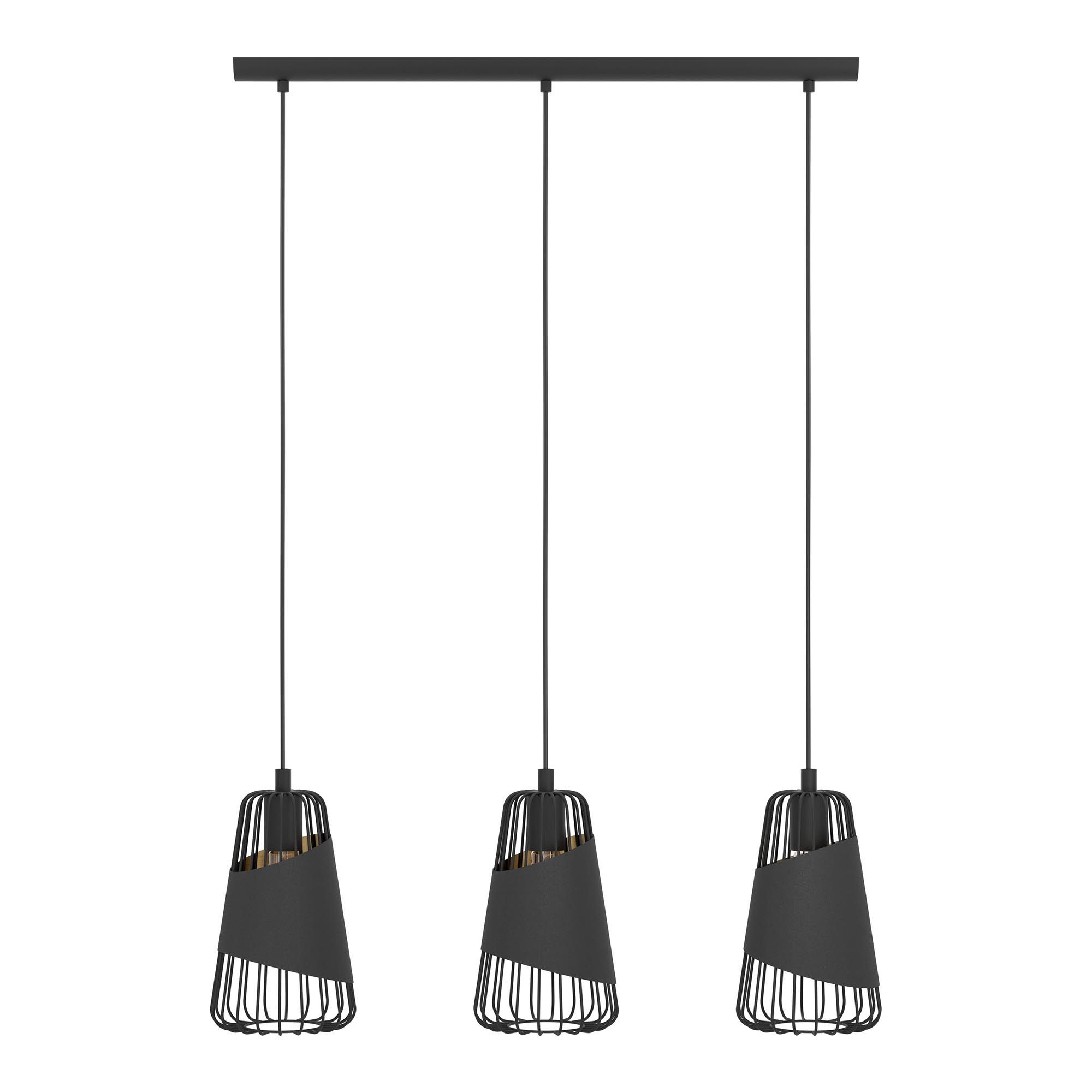 Suspension AUSTELL noir L76,5cm
