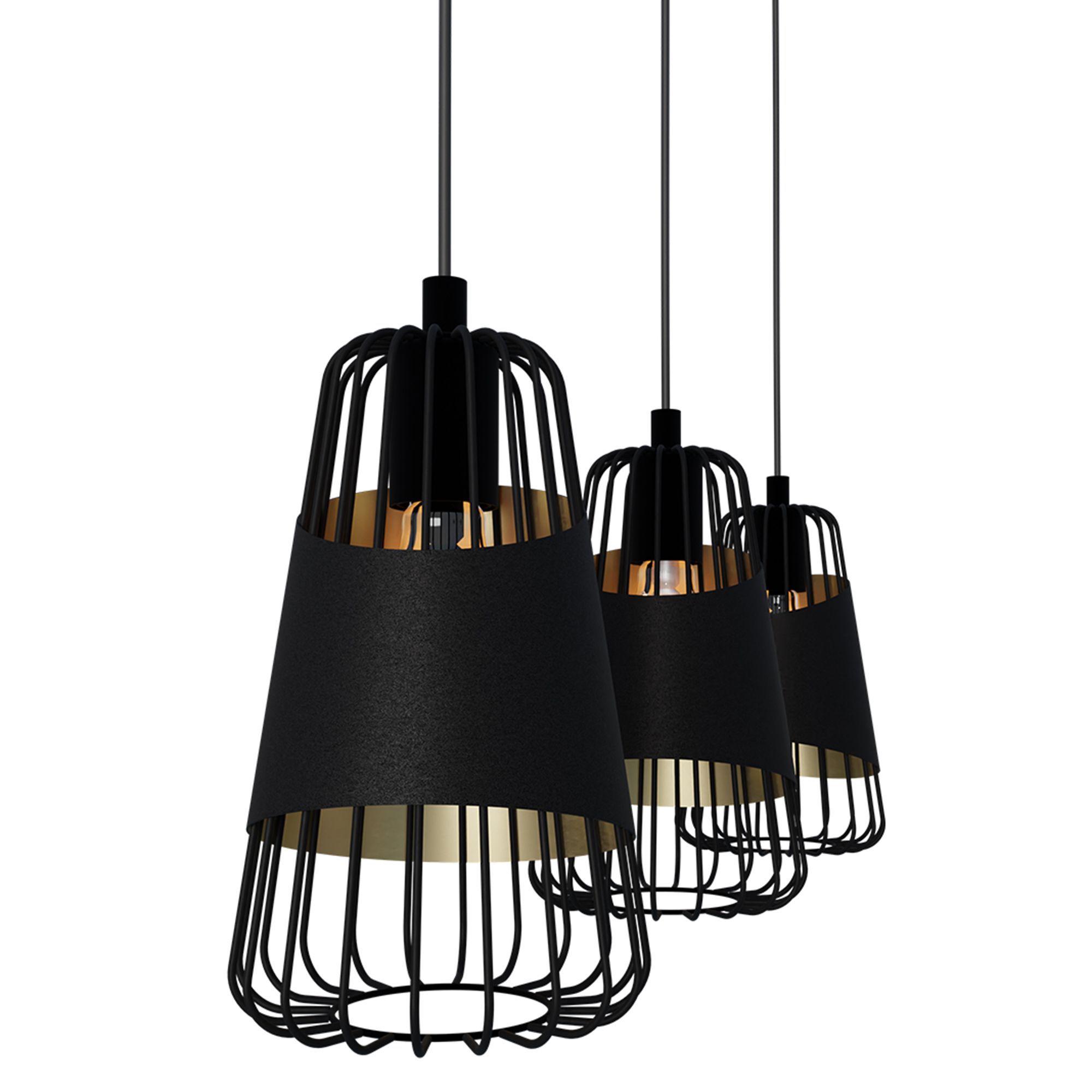 Suspension AUSTELL noir L76,5cm