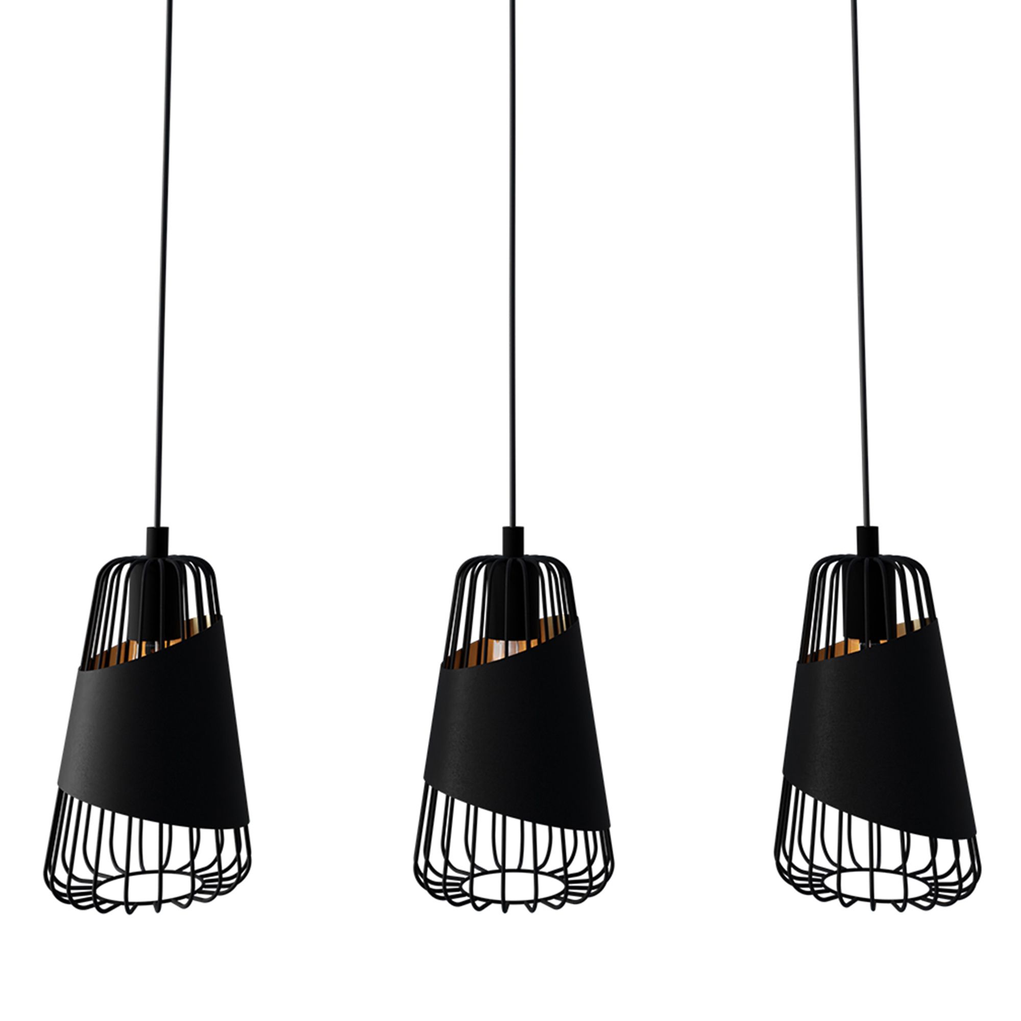 Suspension AUSTELL noir L76,5cm